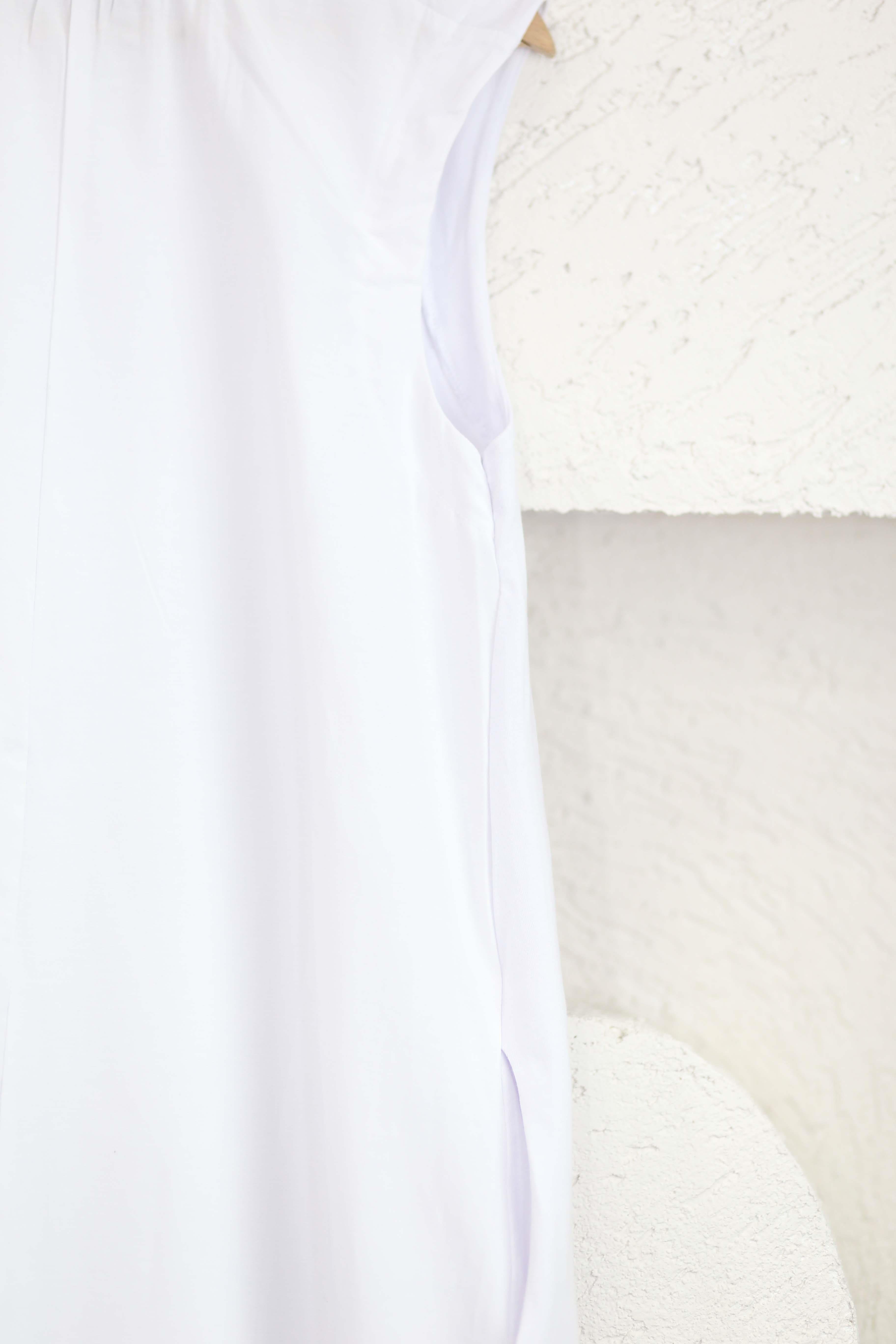 Poplin Süprem Elbise Beyaz 3058