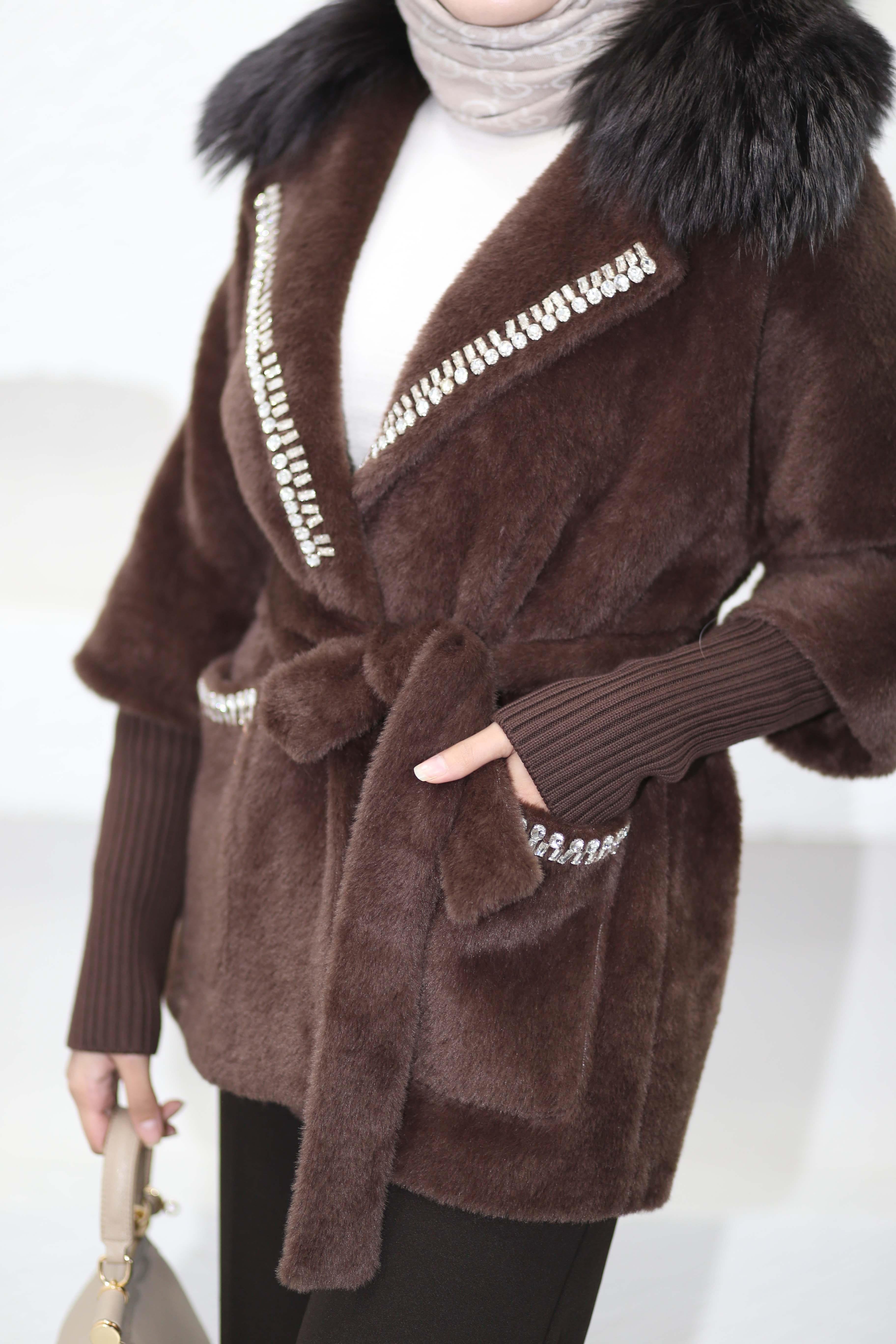 Taşlı Angora Kaban Kahverengi 7251
