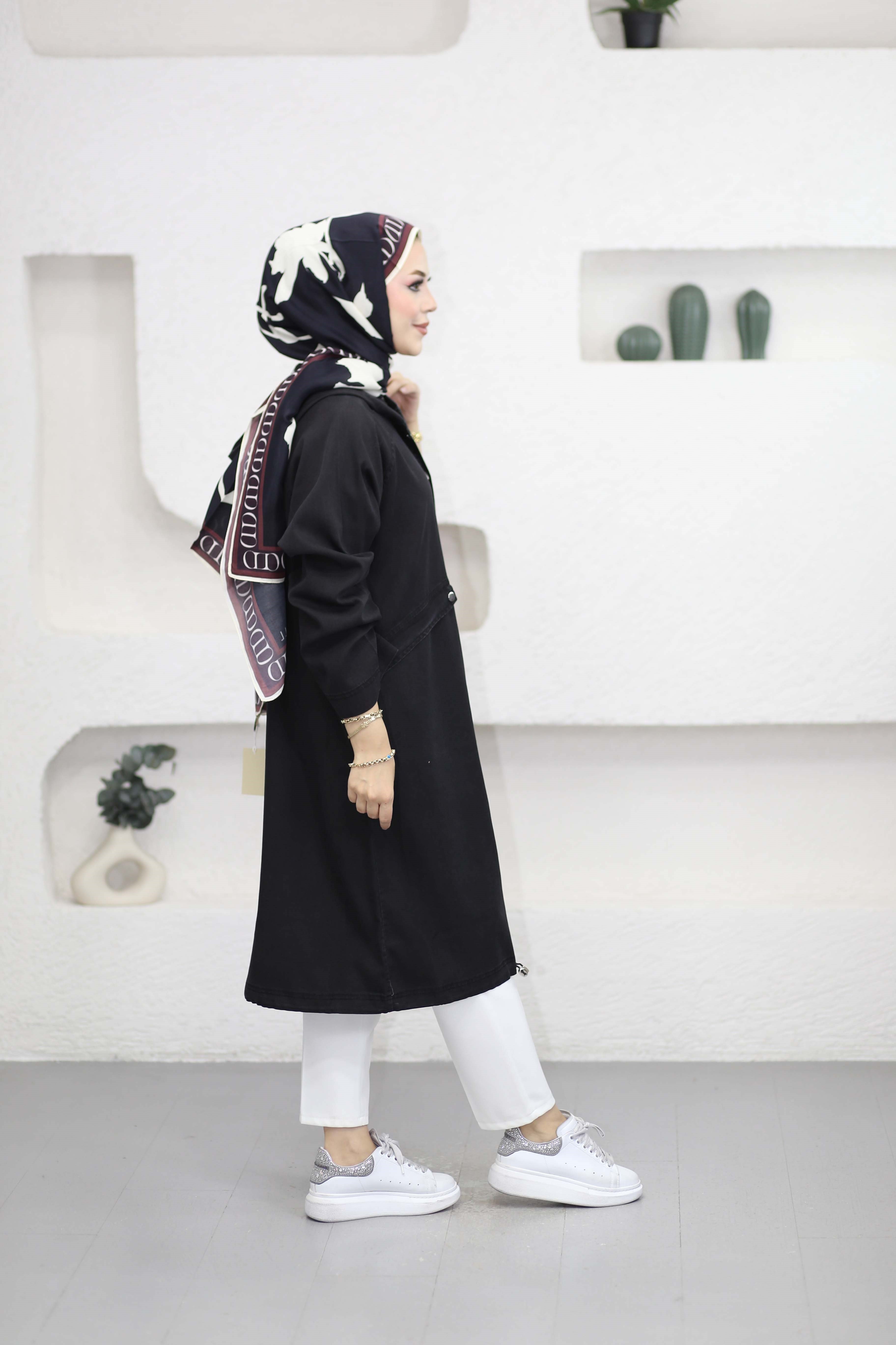Çıtçıtlı Tencel Kap Füme 6546