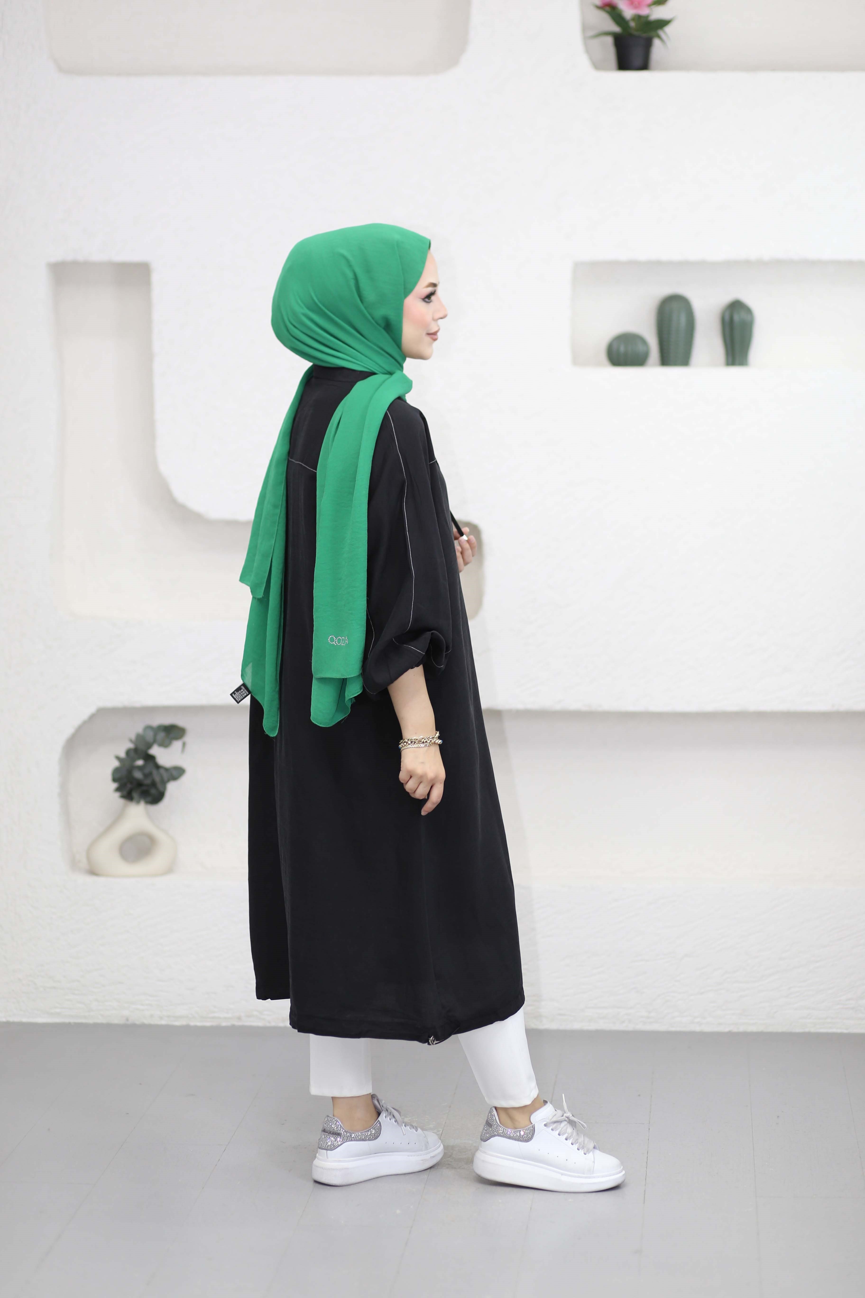 Robası Dikiş Detaylı Kap Siyah 3447