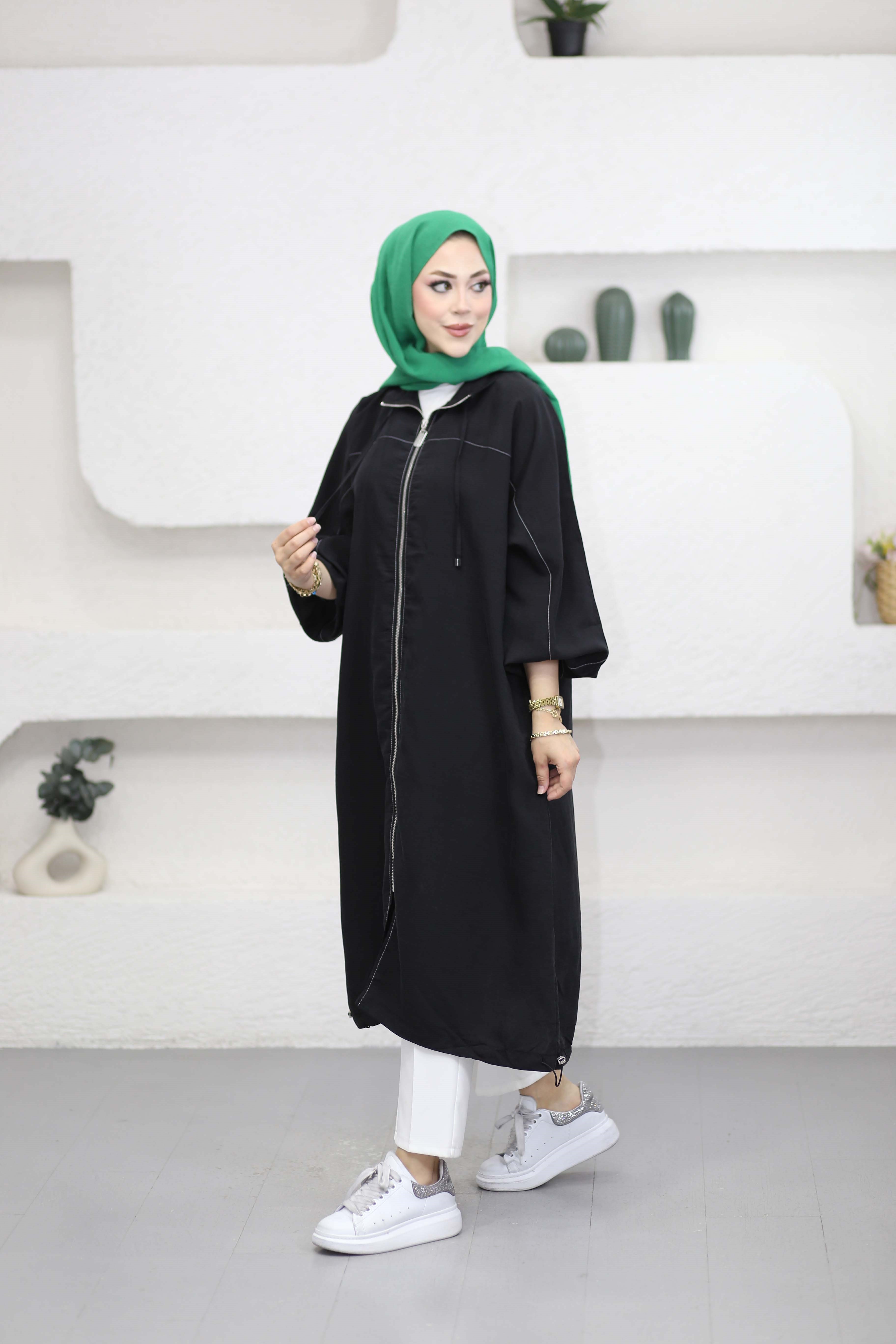 Robası Dikiş Detaylı Kap Siyah 3447