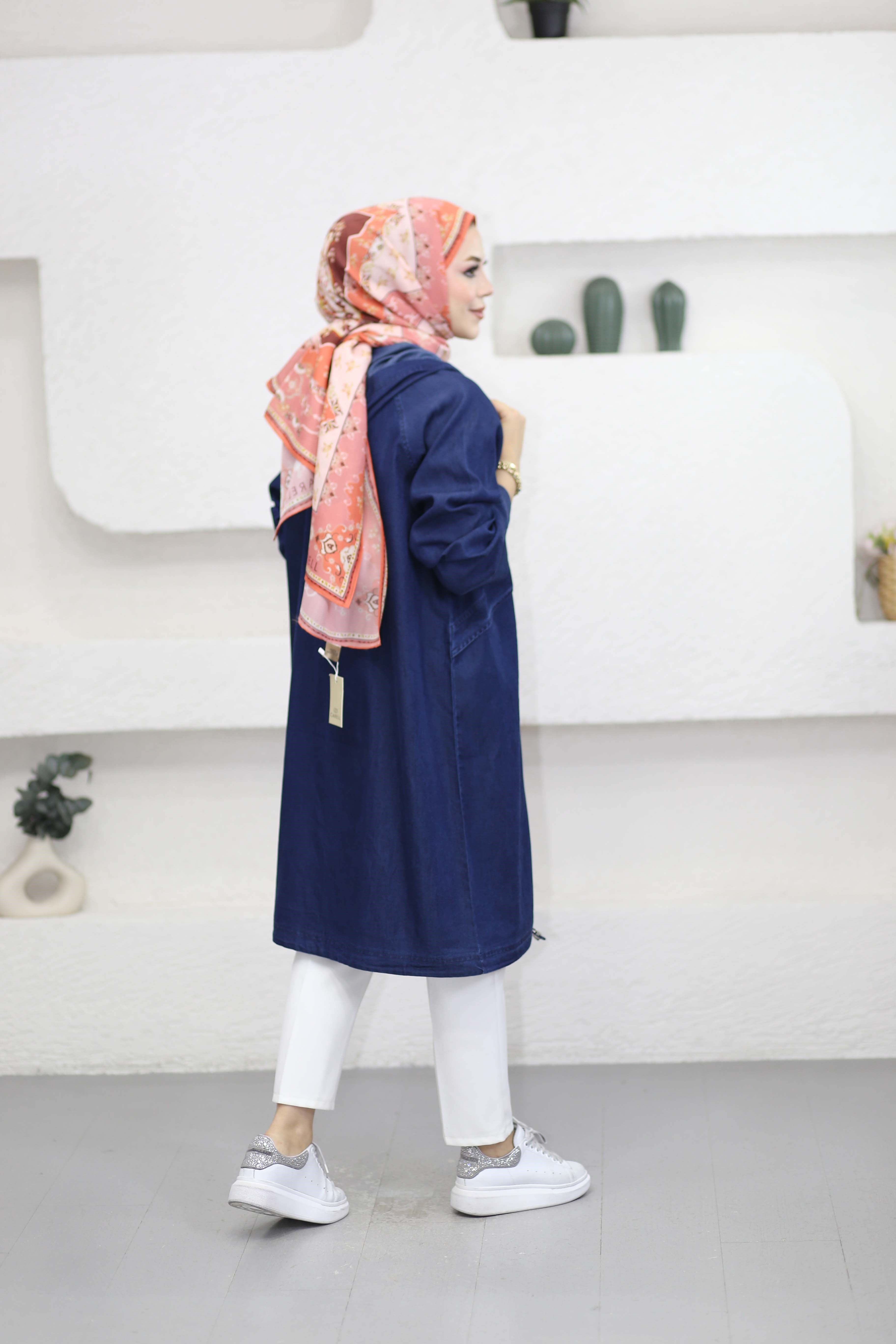 Çıtçıtlı Tencel Kap Lacivert 6546