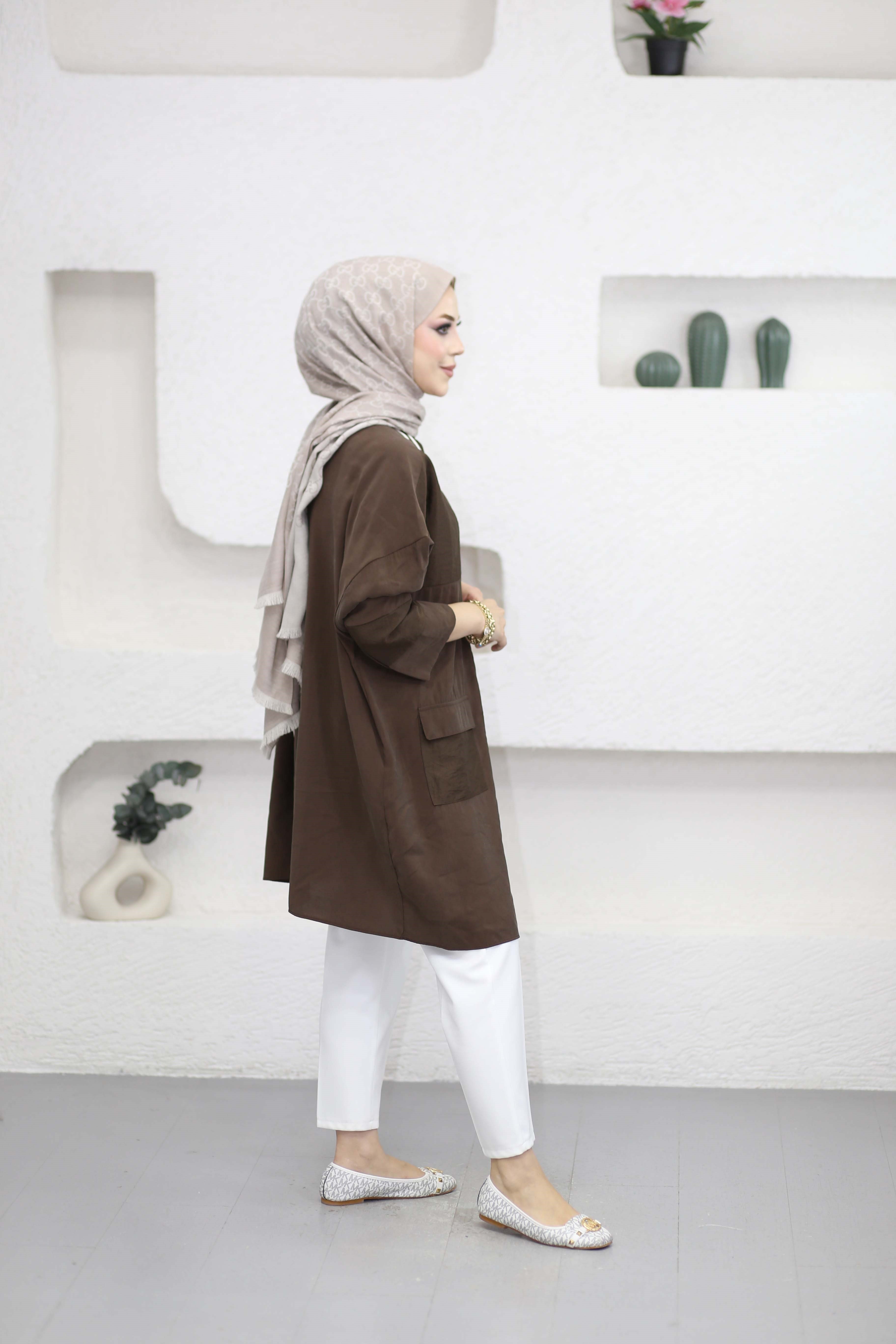 Şeritli Kap Kahverengi 24430