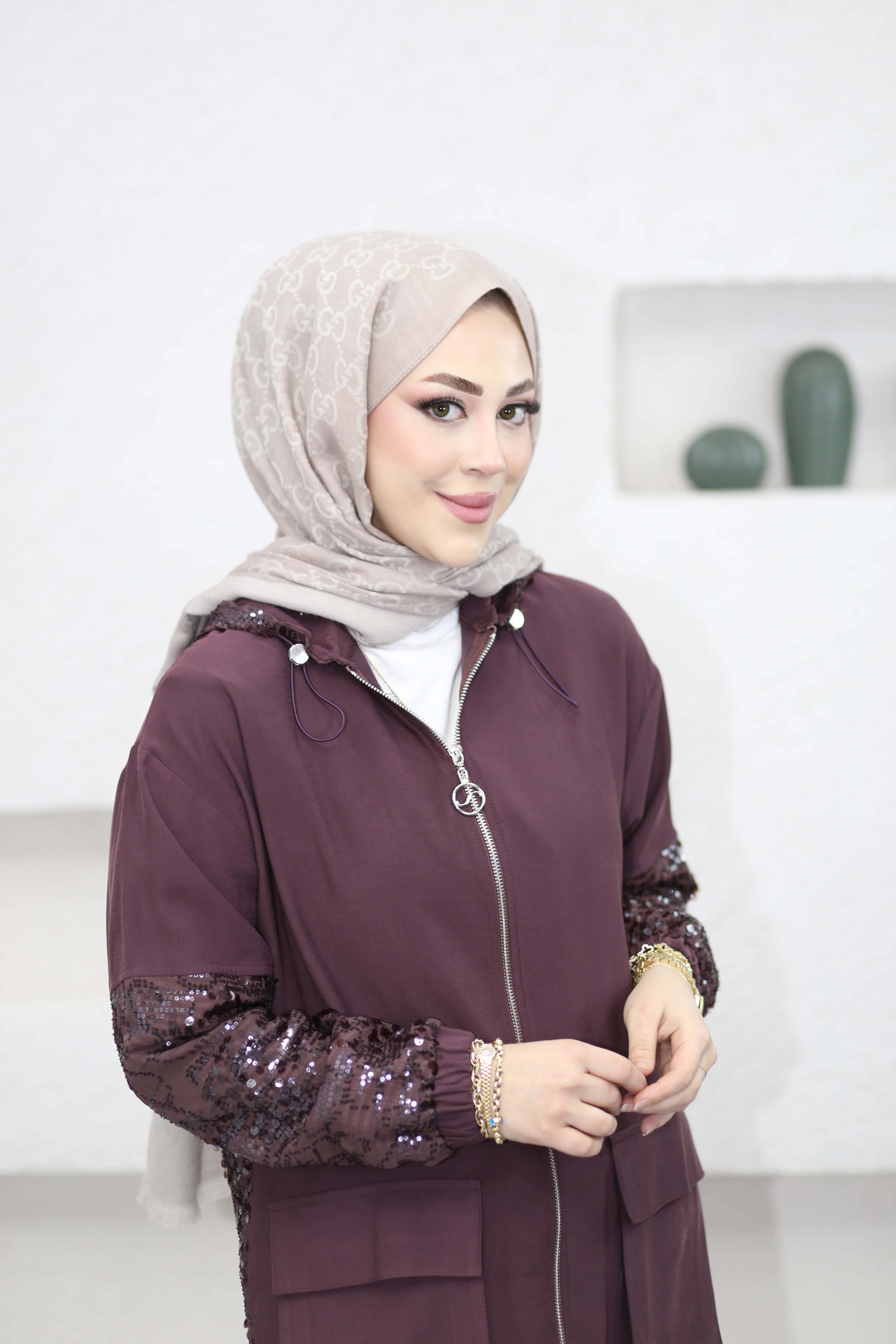 Payet Detaylı Kap Mürdüm 1532