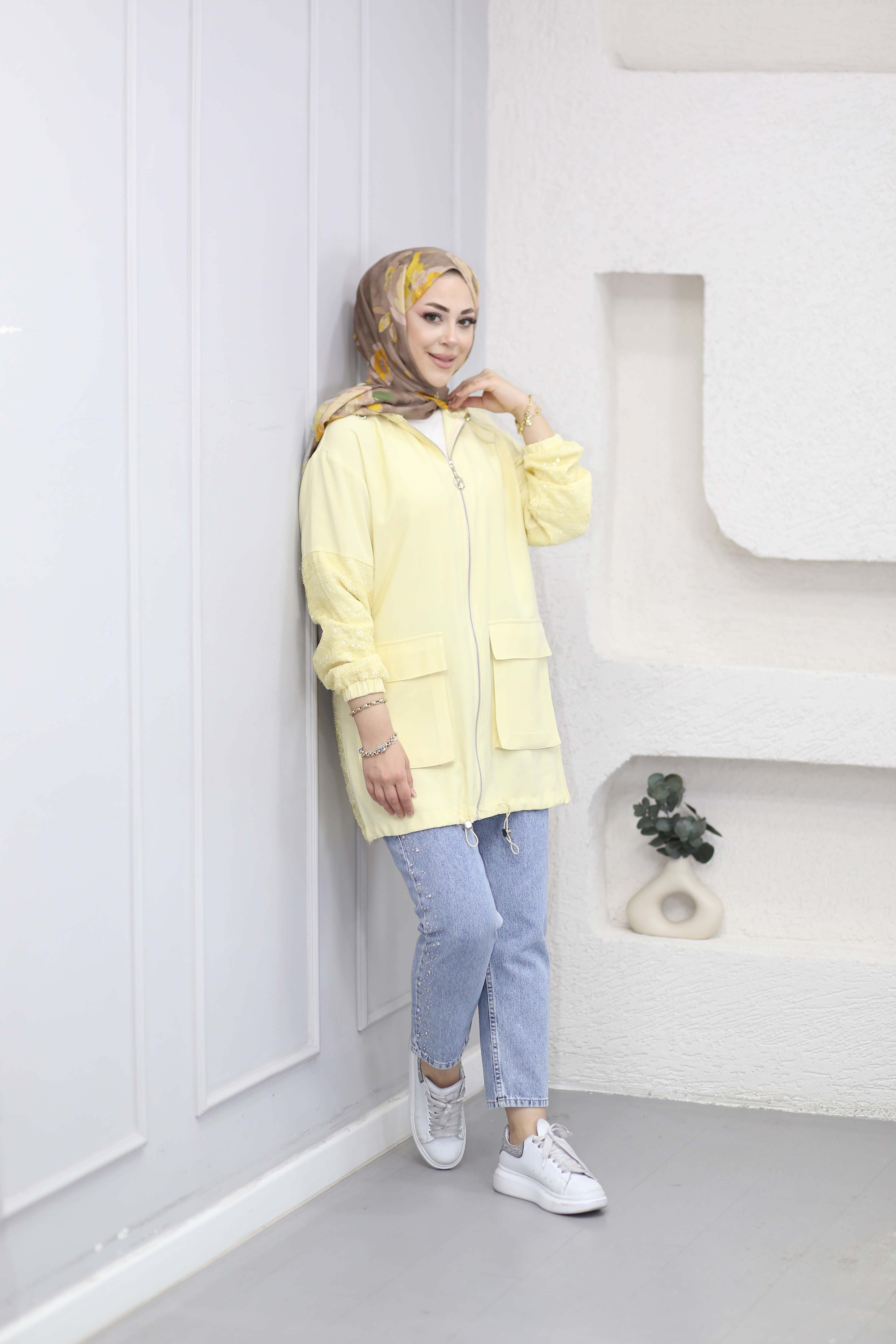 Payet Detaylı Kap Sarı 1532