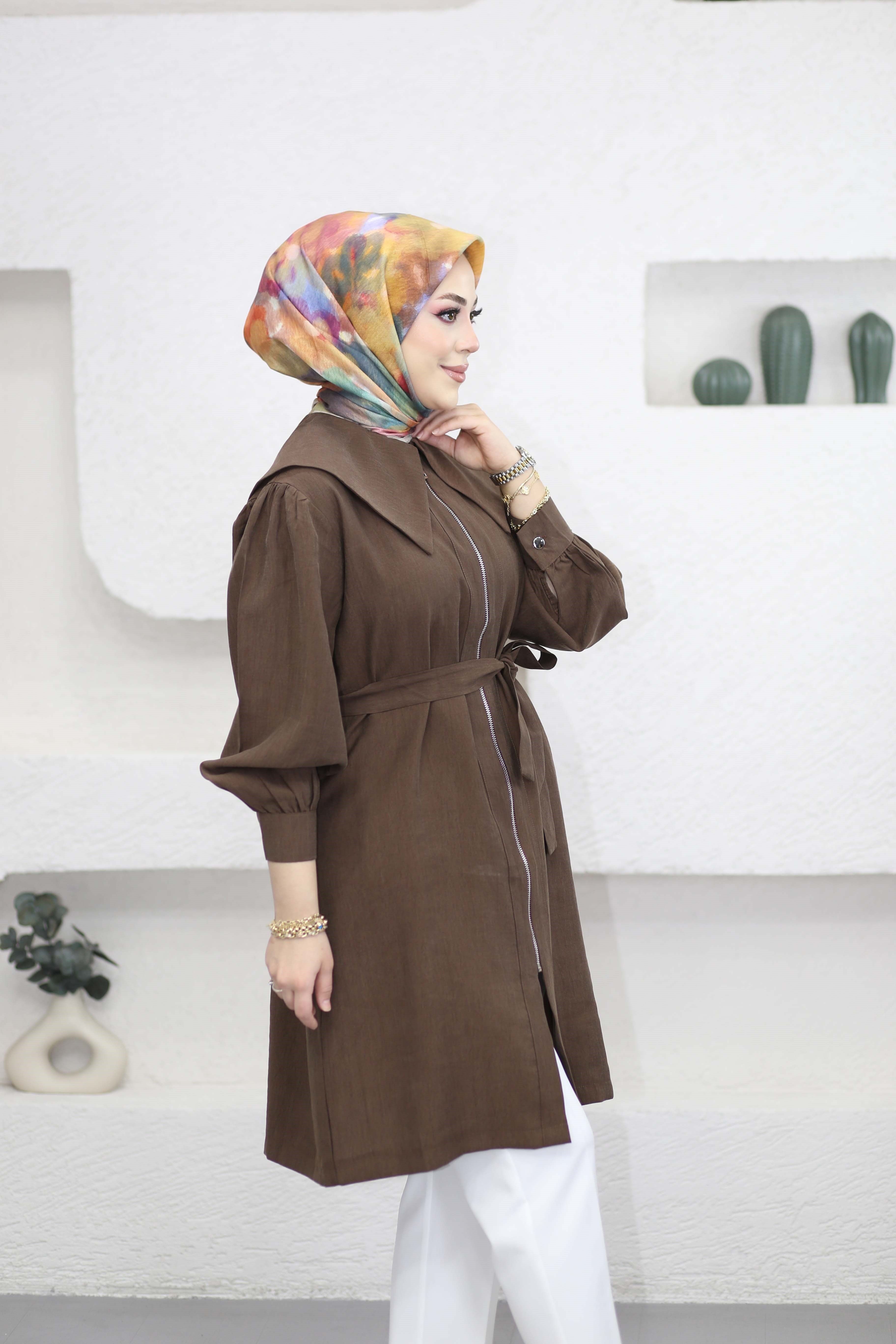 Bebe Yaka Kap Kahverengi 6437