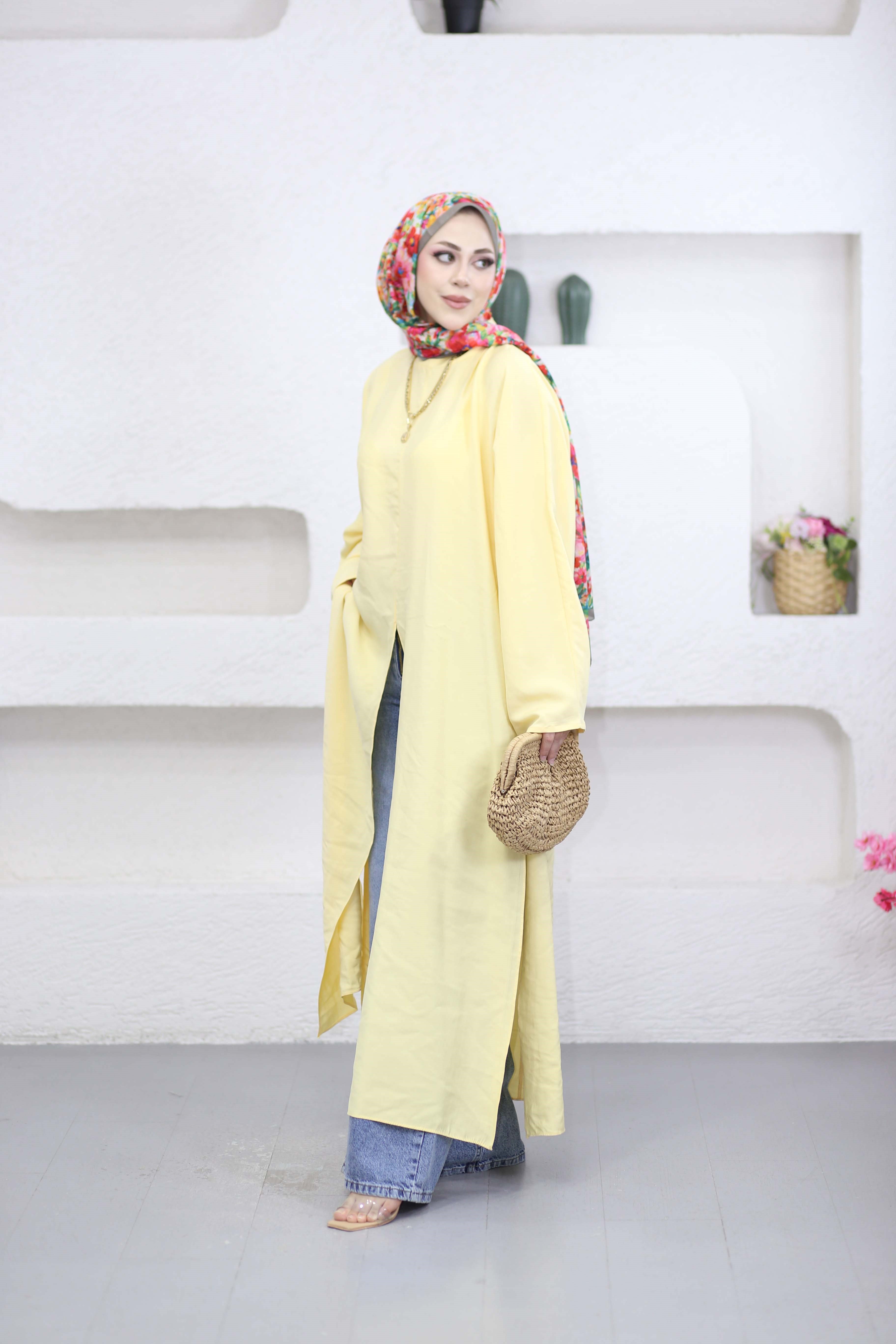 Feraye Tunik Sarı 2797