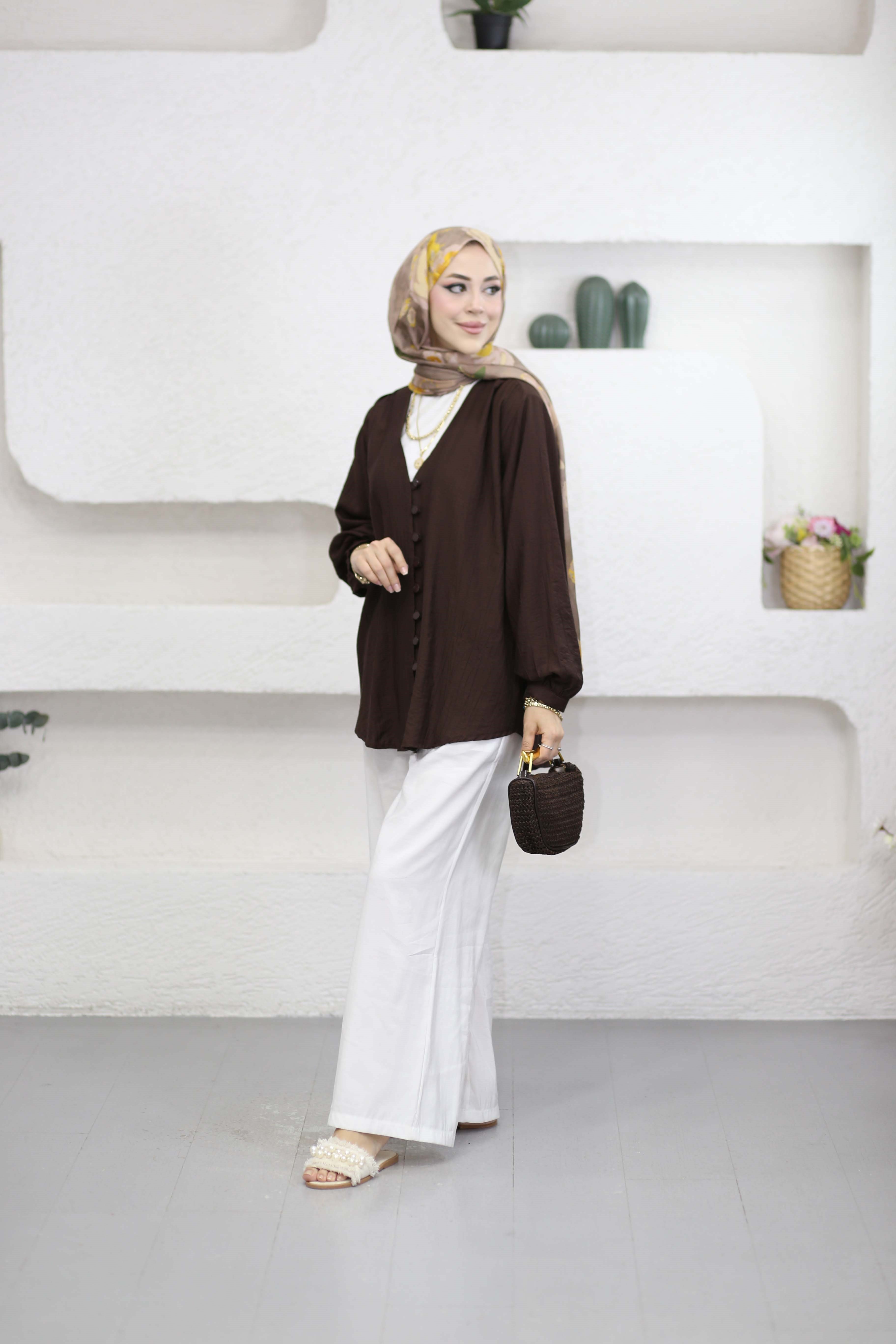 Sema Kimono Acı Kahve 1834