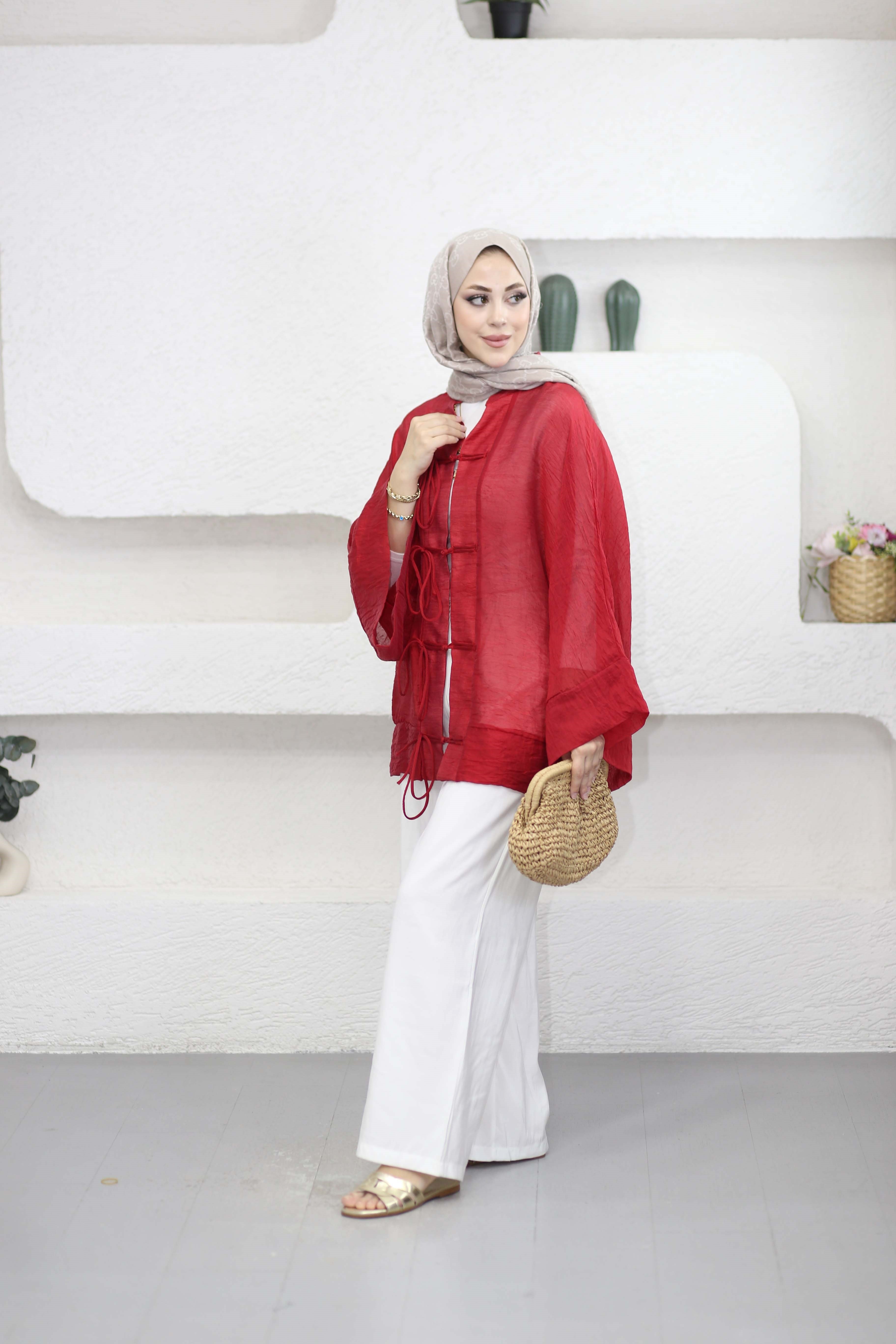 Mess Kimono Kırmızı 1389