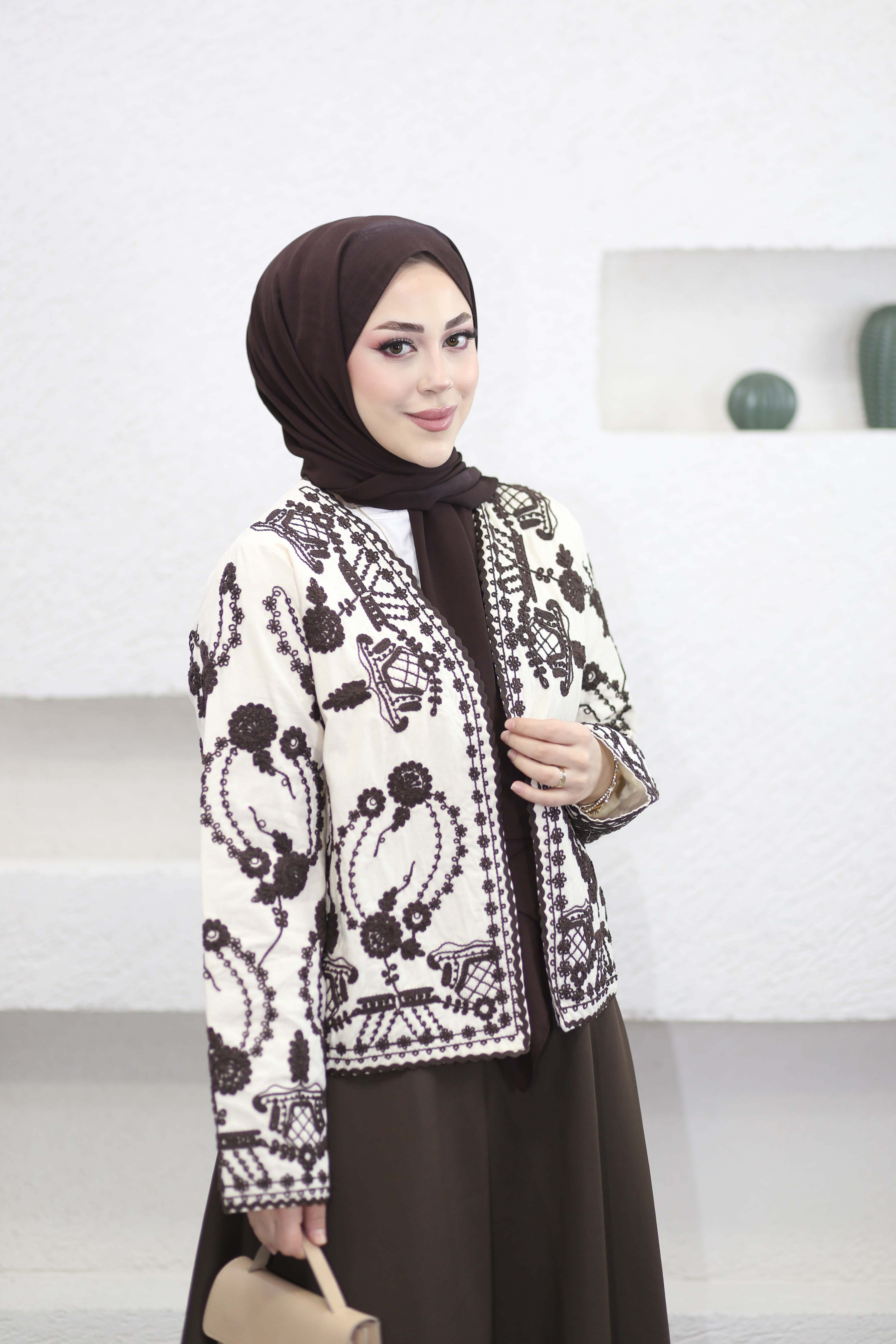 Otantik Keten Kimono Krem 6230