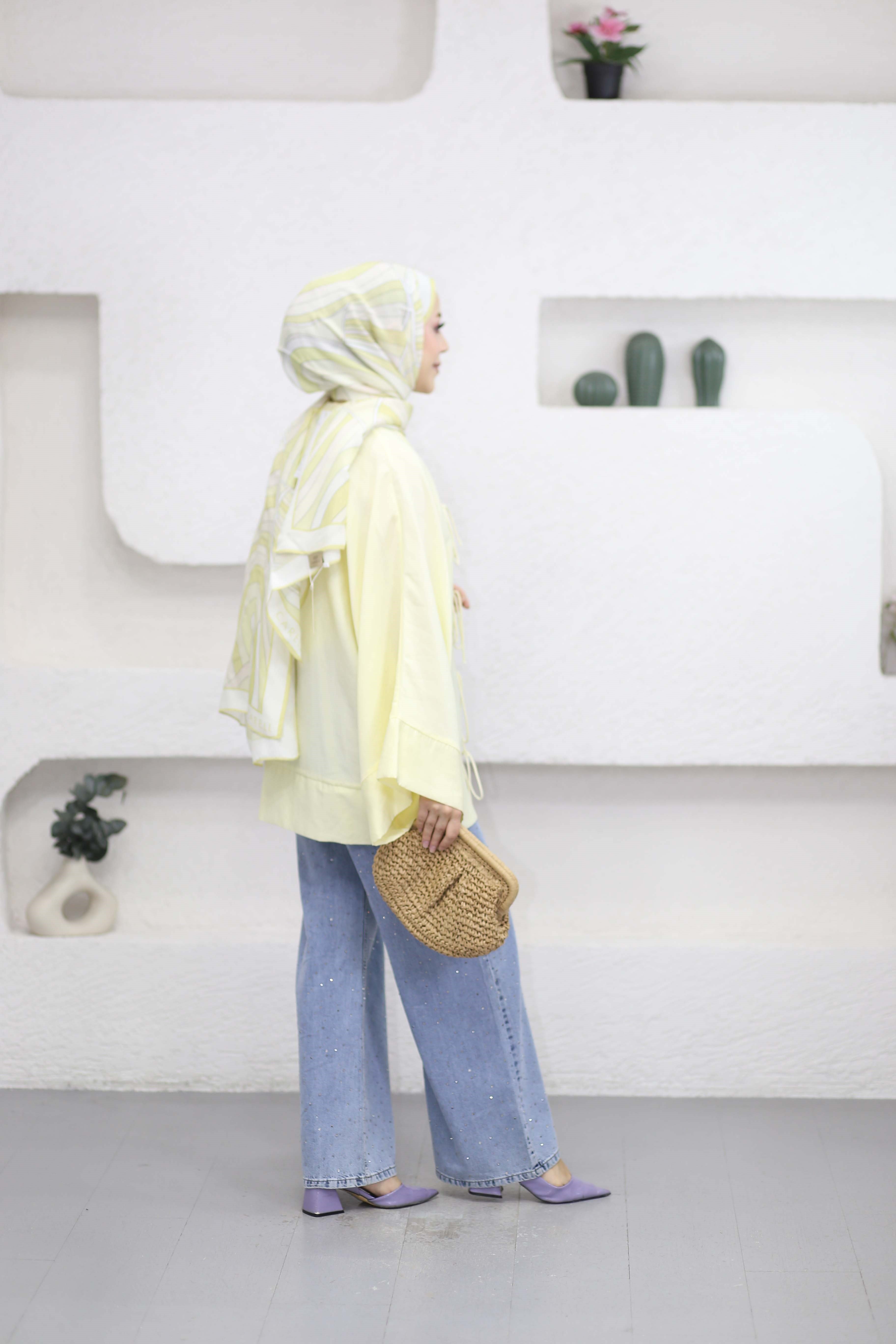 Melina Kimono Sarı 040