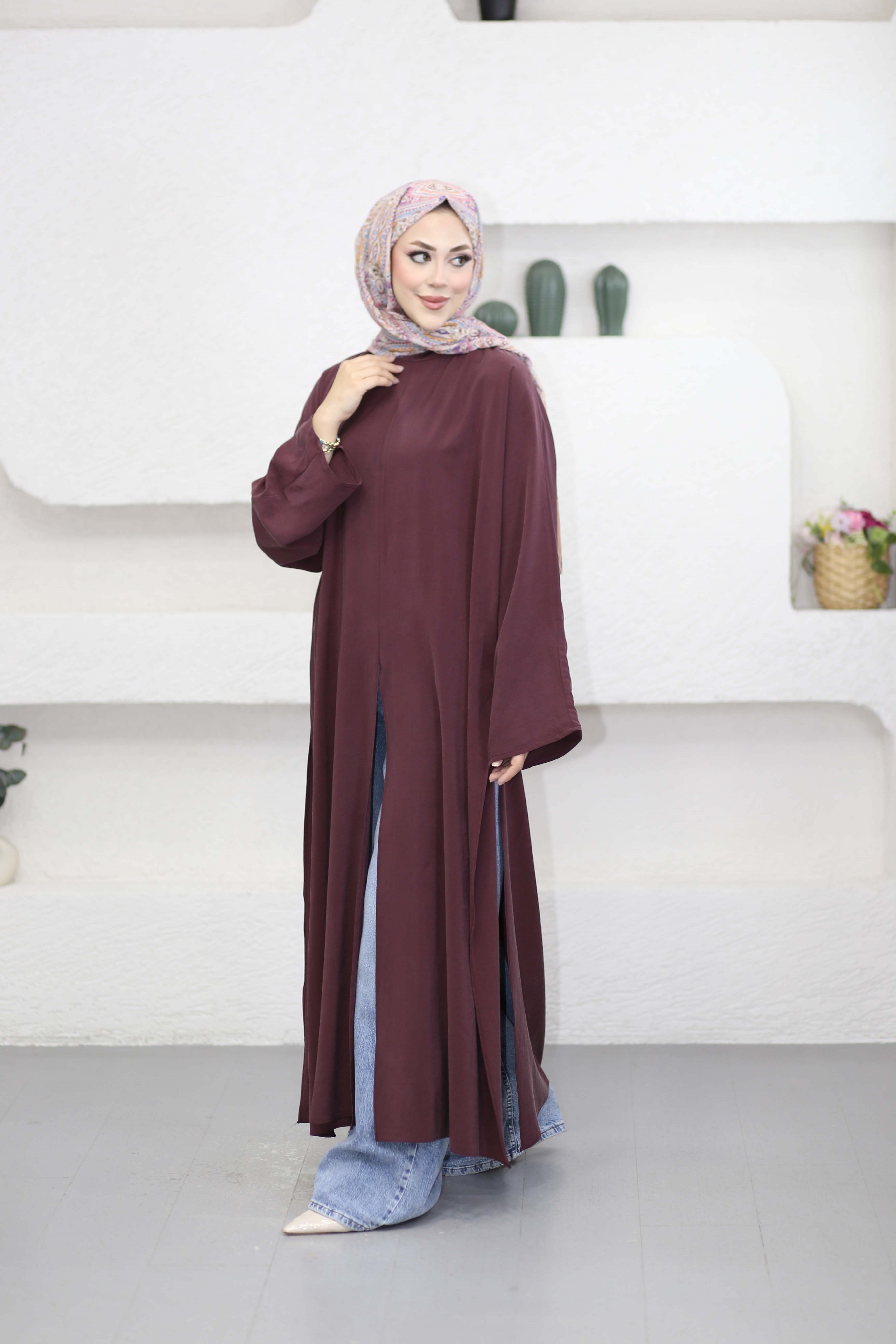 Feraye Tunik Bordo 2797