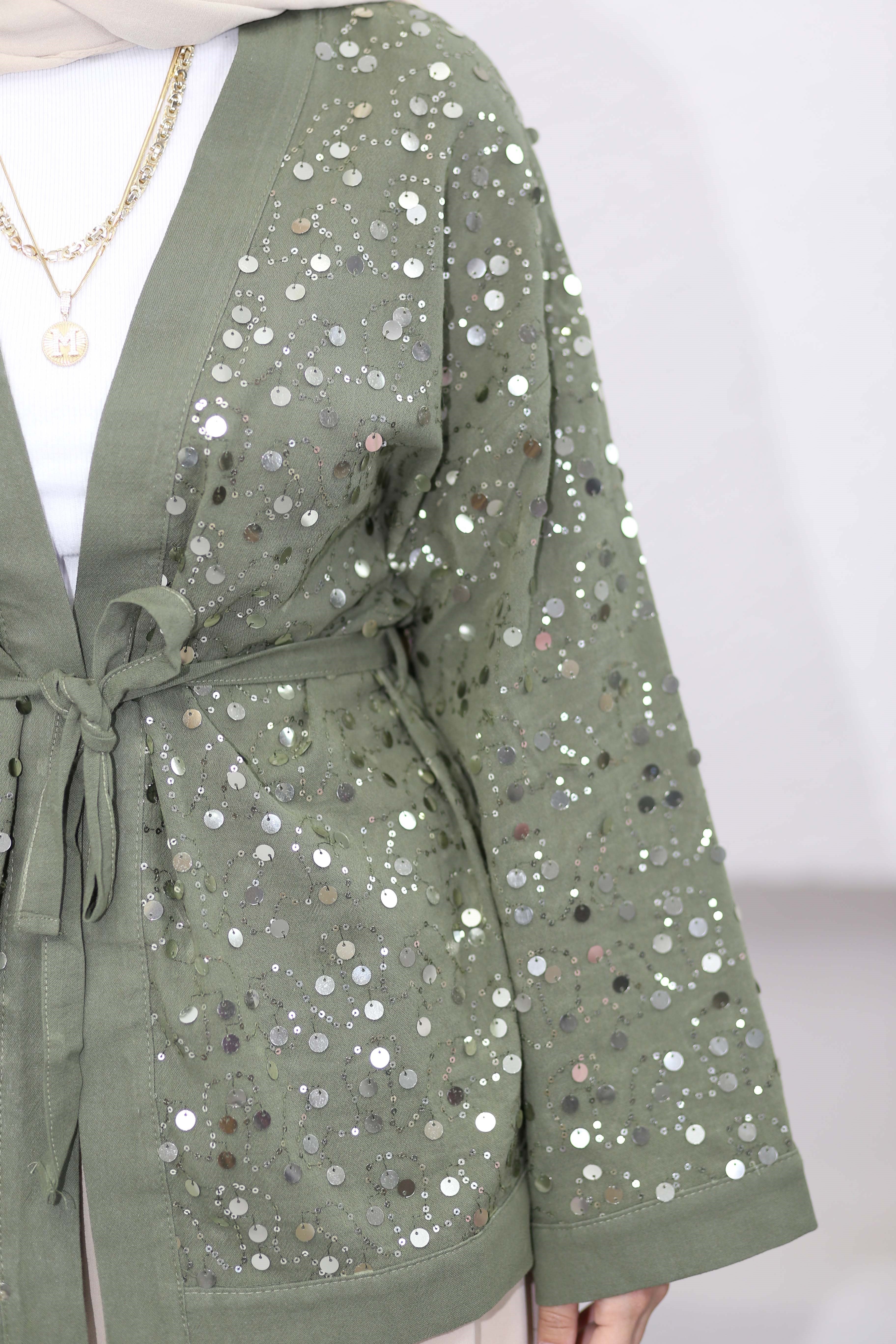 Payetli Kimono Haki 1669