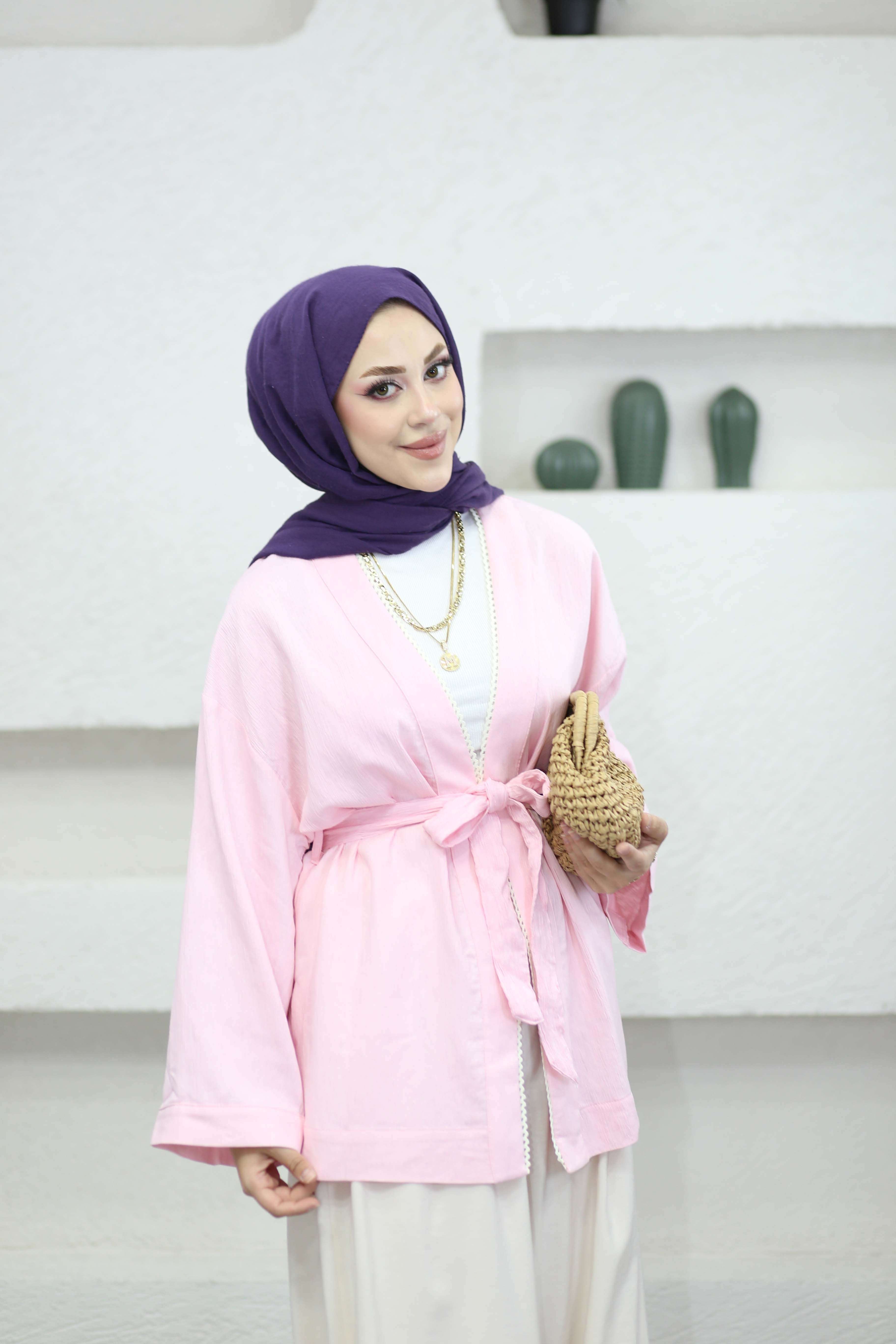 Biyeli Kimono Pembe 2248