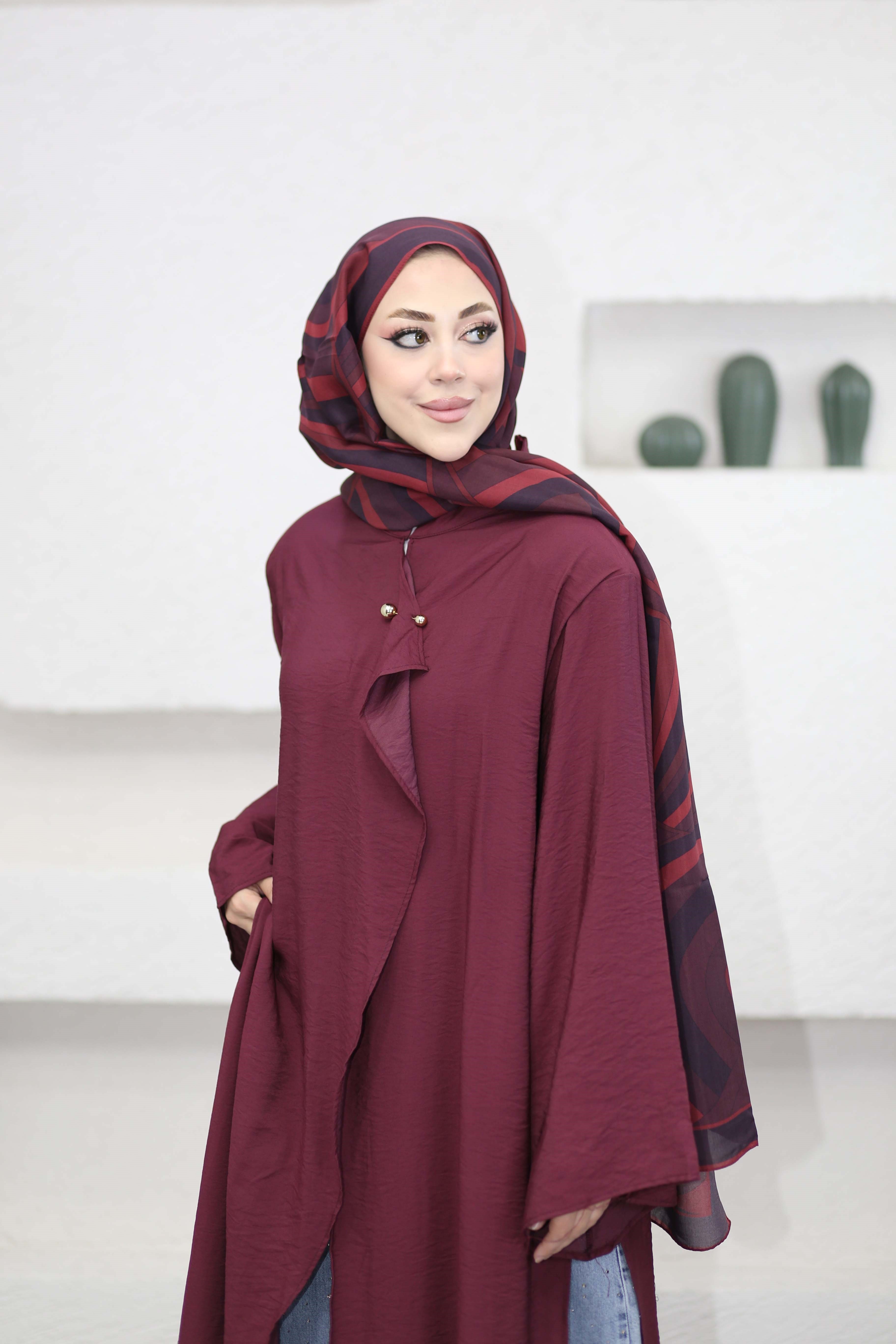Nazan Tunik Bordo 9017