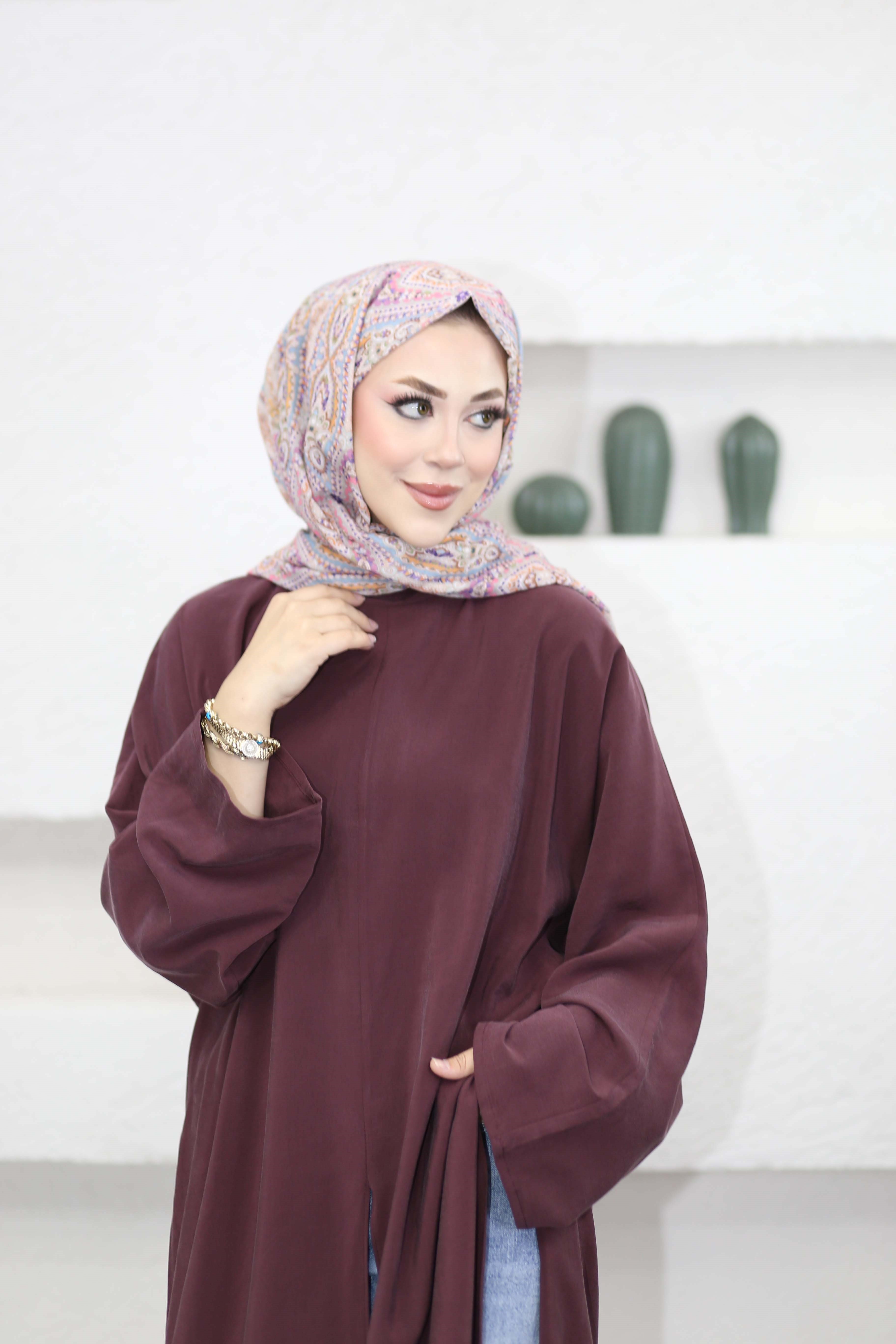 Feraye Tunik Bordo 2797
