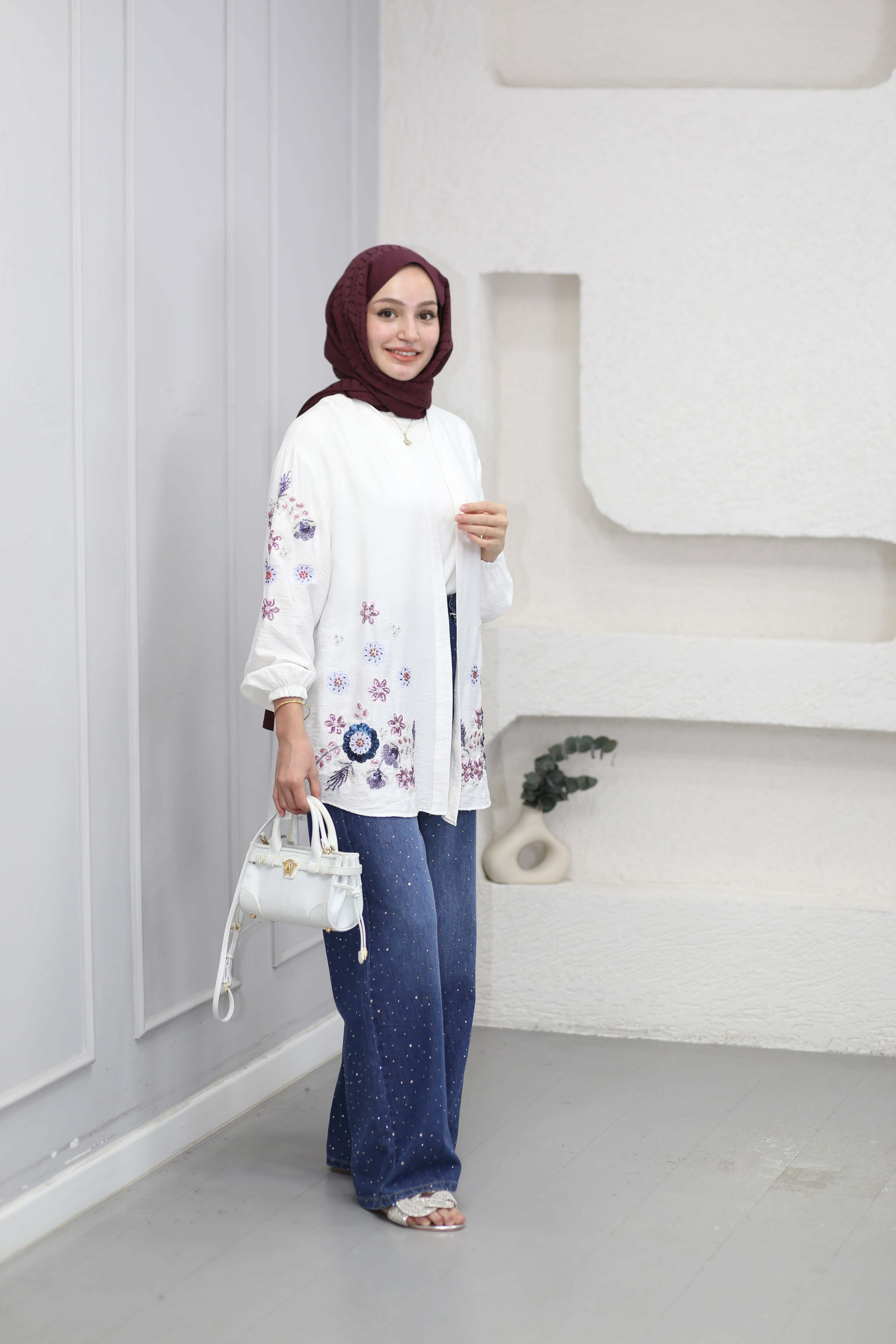 Elisa Kimono Beyaz 26113