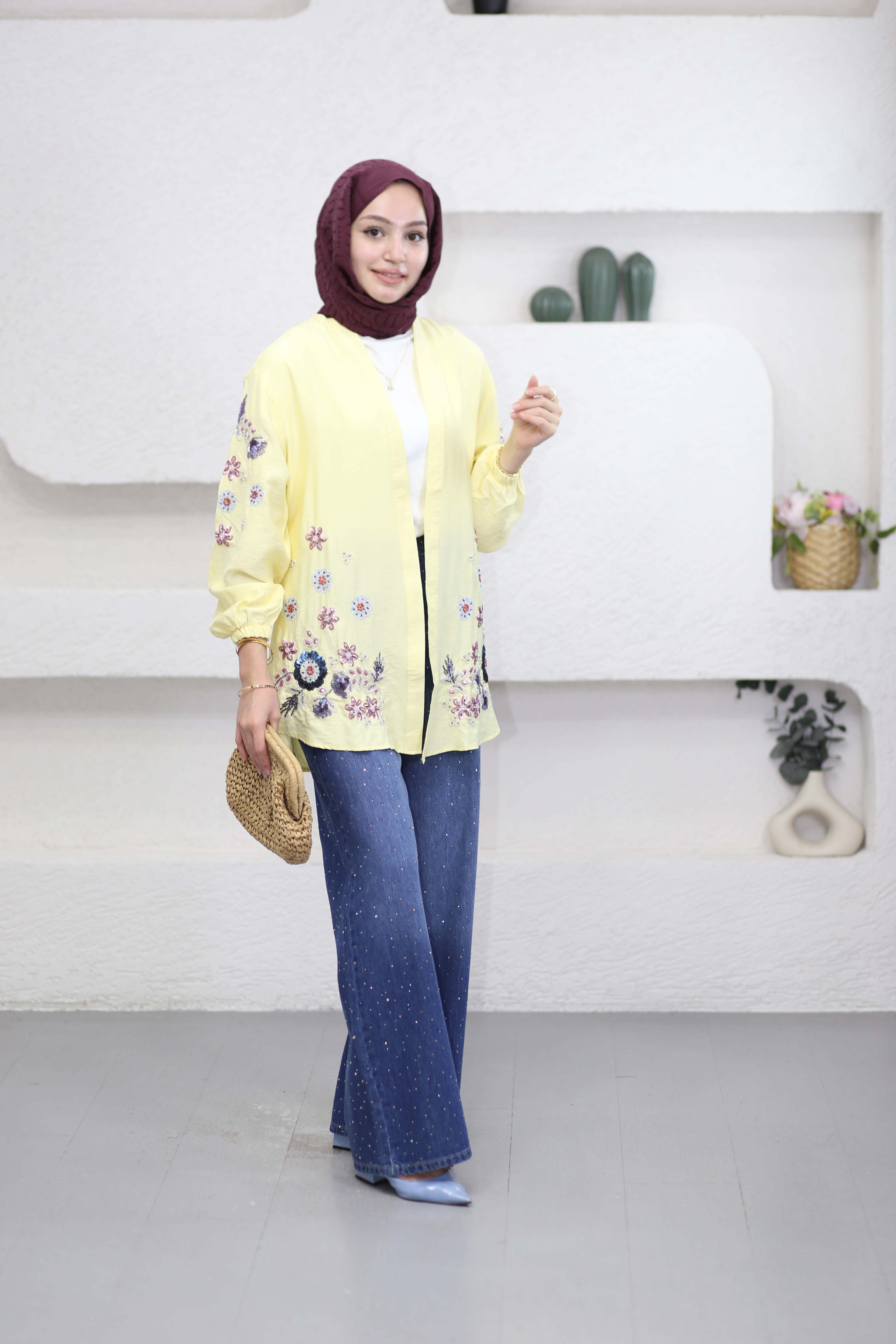 Elisa Kimono Sarı 26113