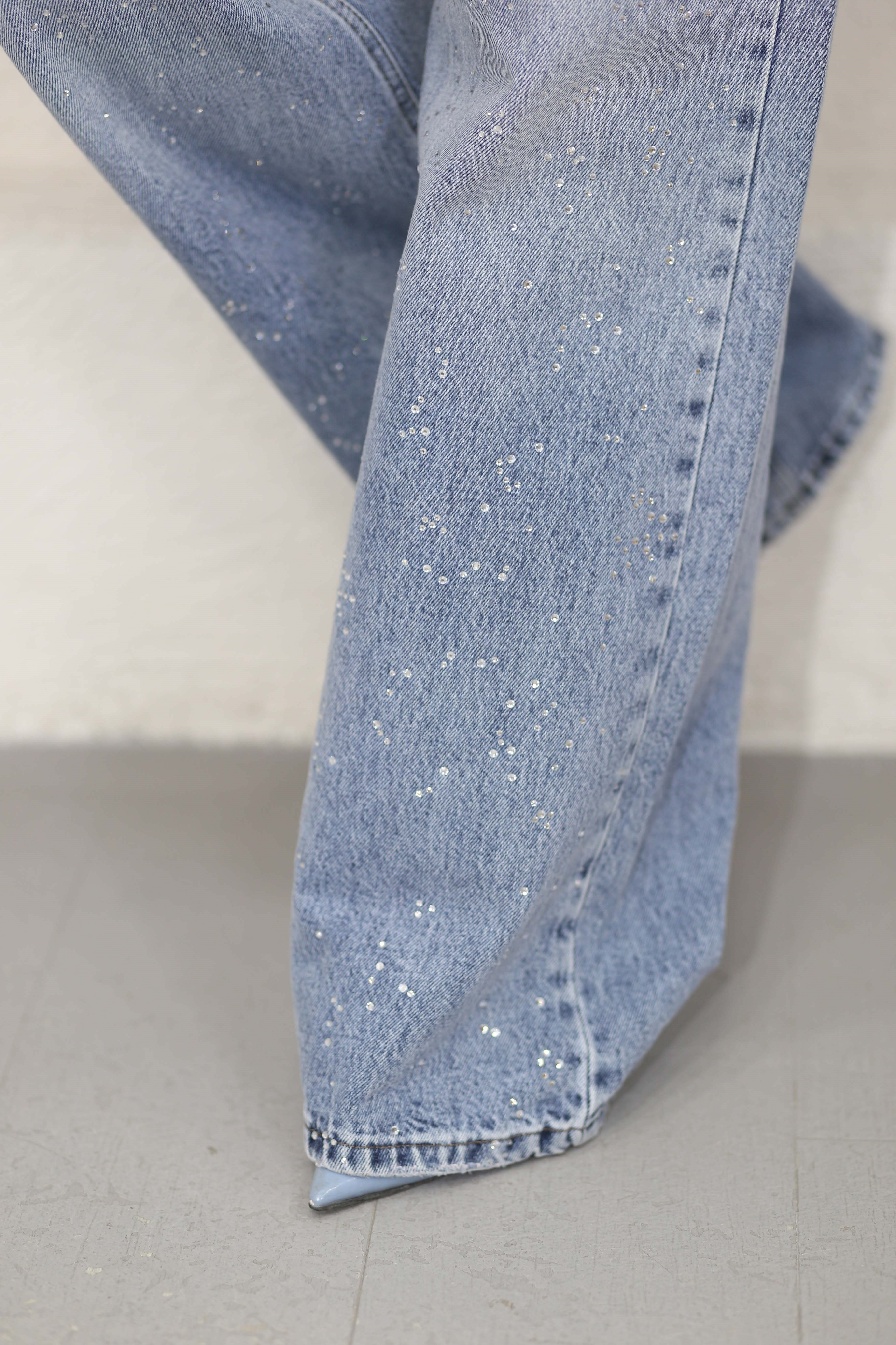 Parıltı Pantolon Açık Mavi 1006
