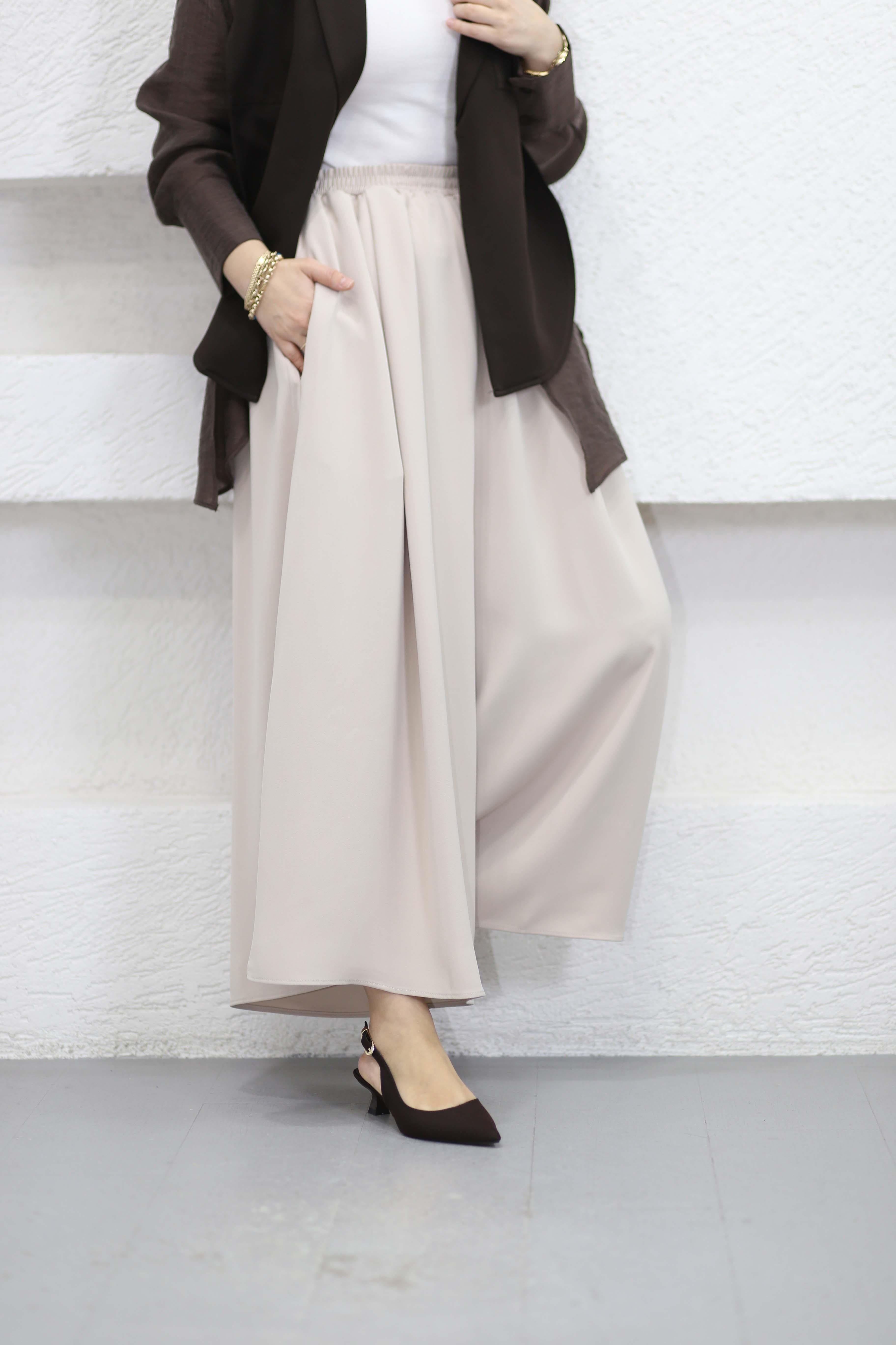 Palazzo pantolon Bej 1608