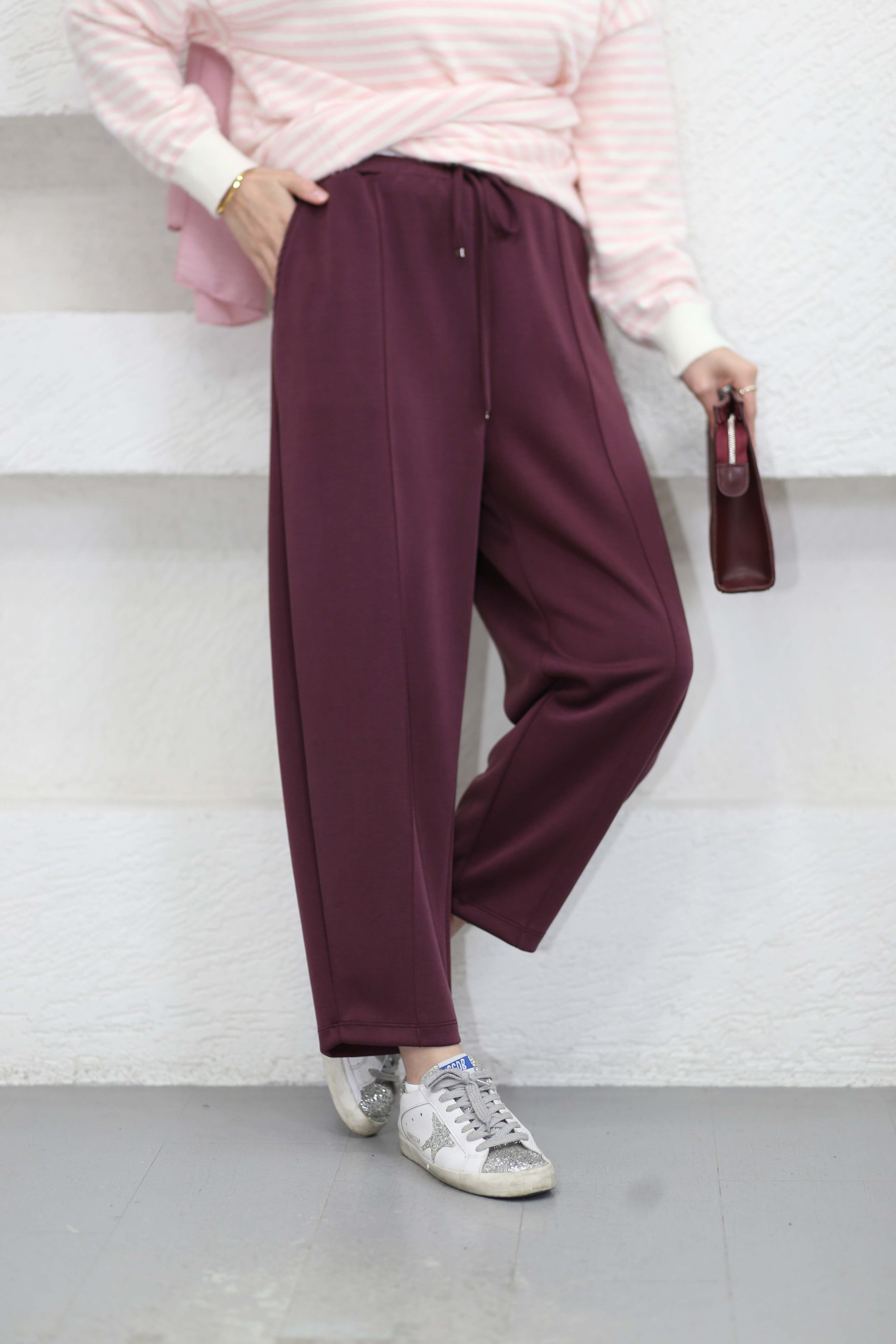 Oysho Havuç Pantolon Mürdüm 26069
