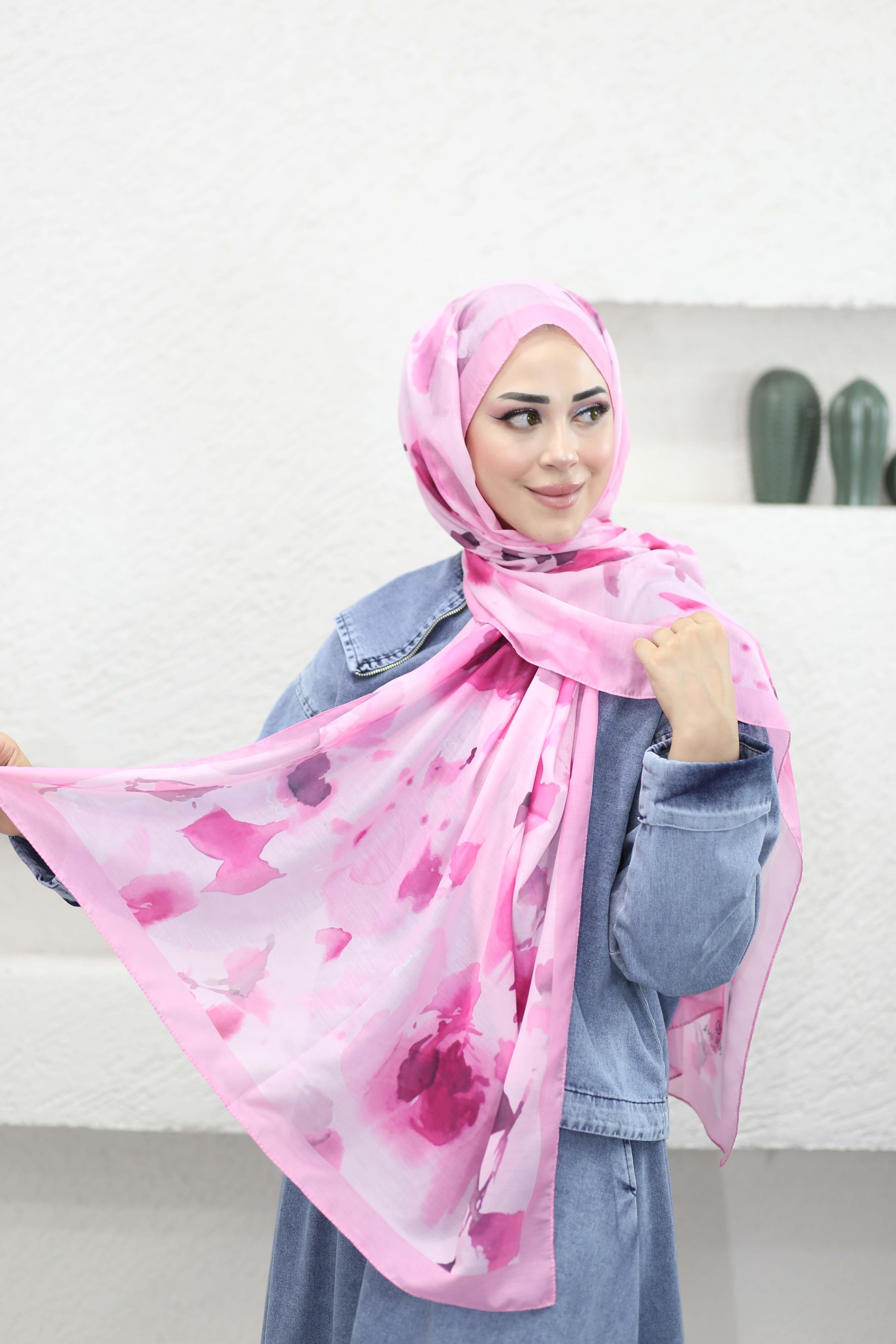 Yaprak Şal Pembe 5317