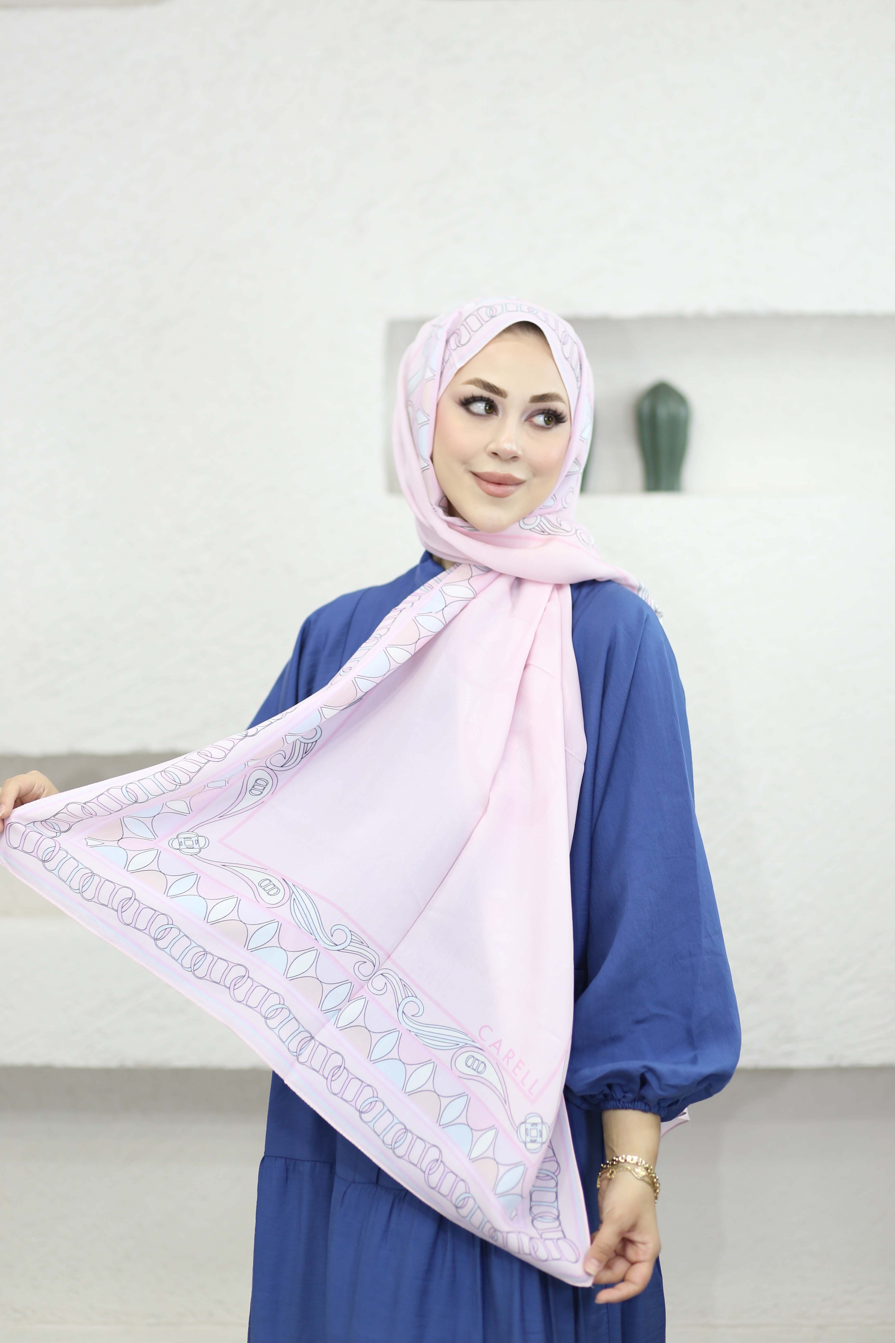 Sabrine Floş Şal Şeker Pembe 9938