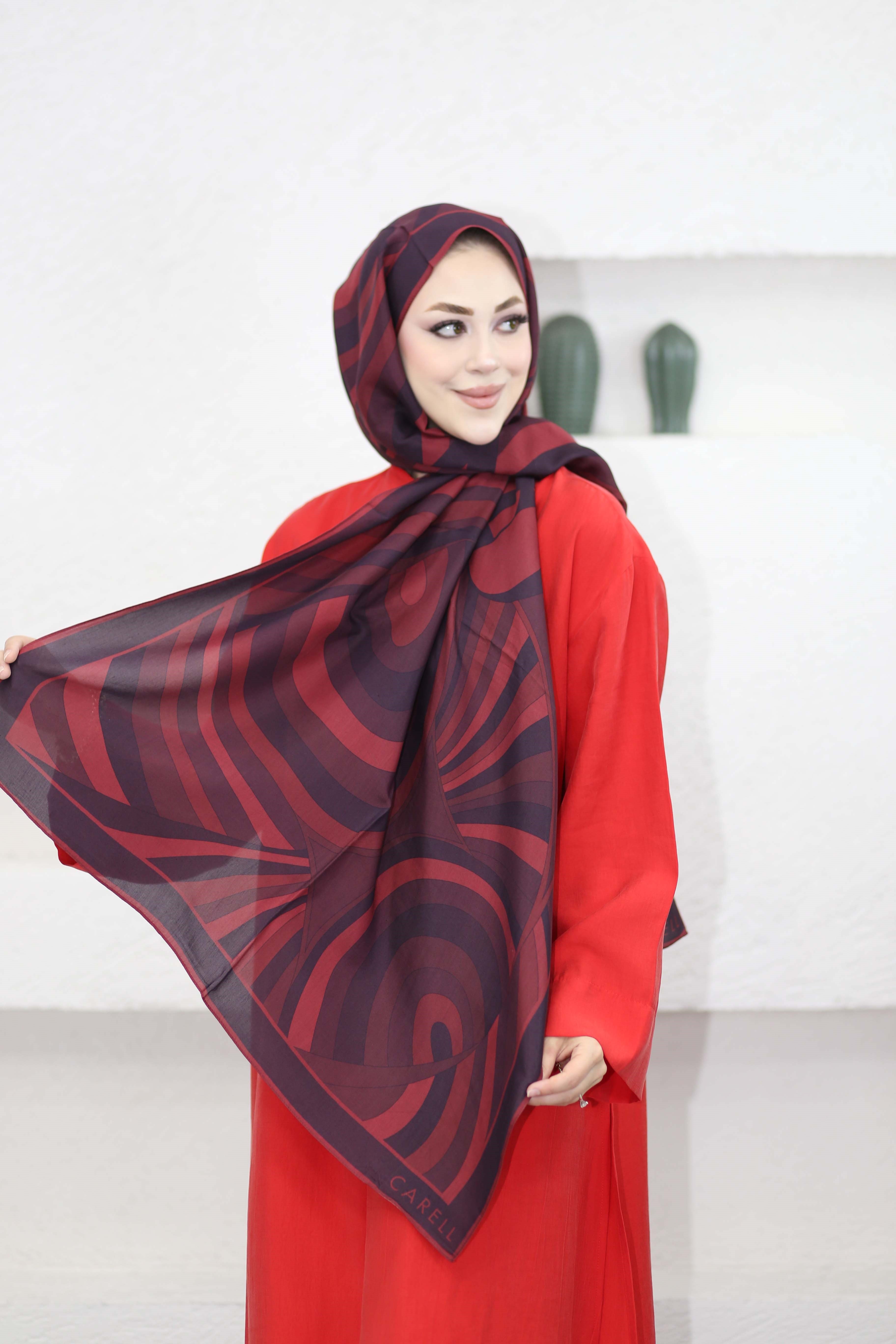 Morino Floş Şal Bordo 3221