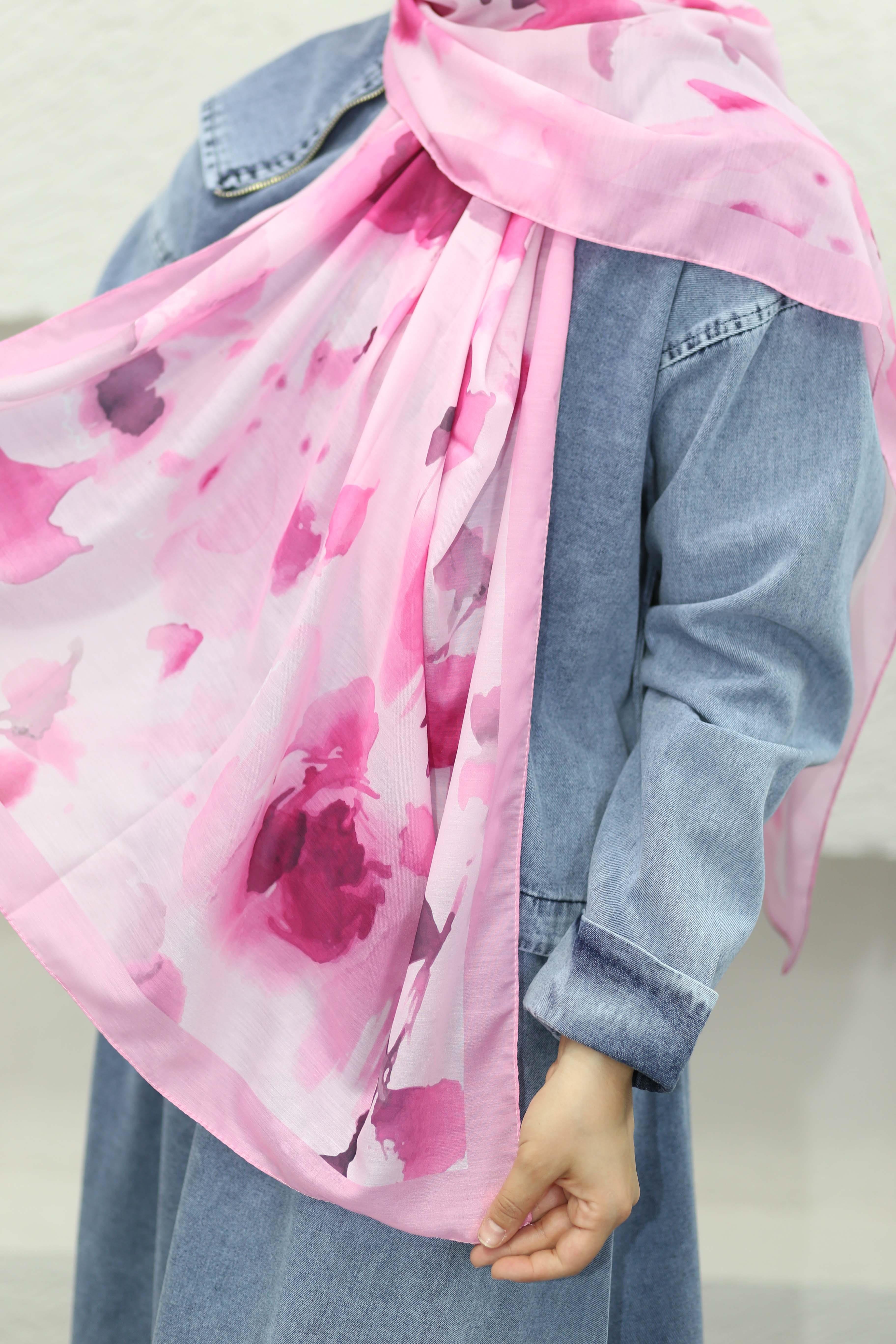 Yaprak Şal Pembe 5317