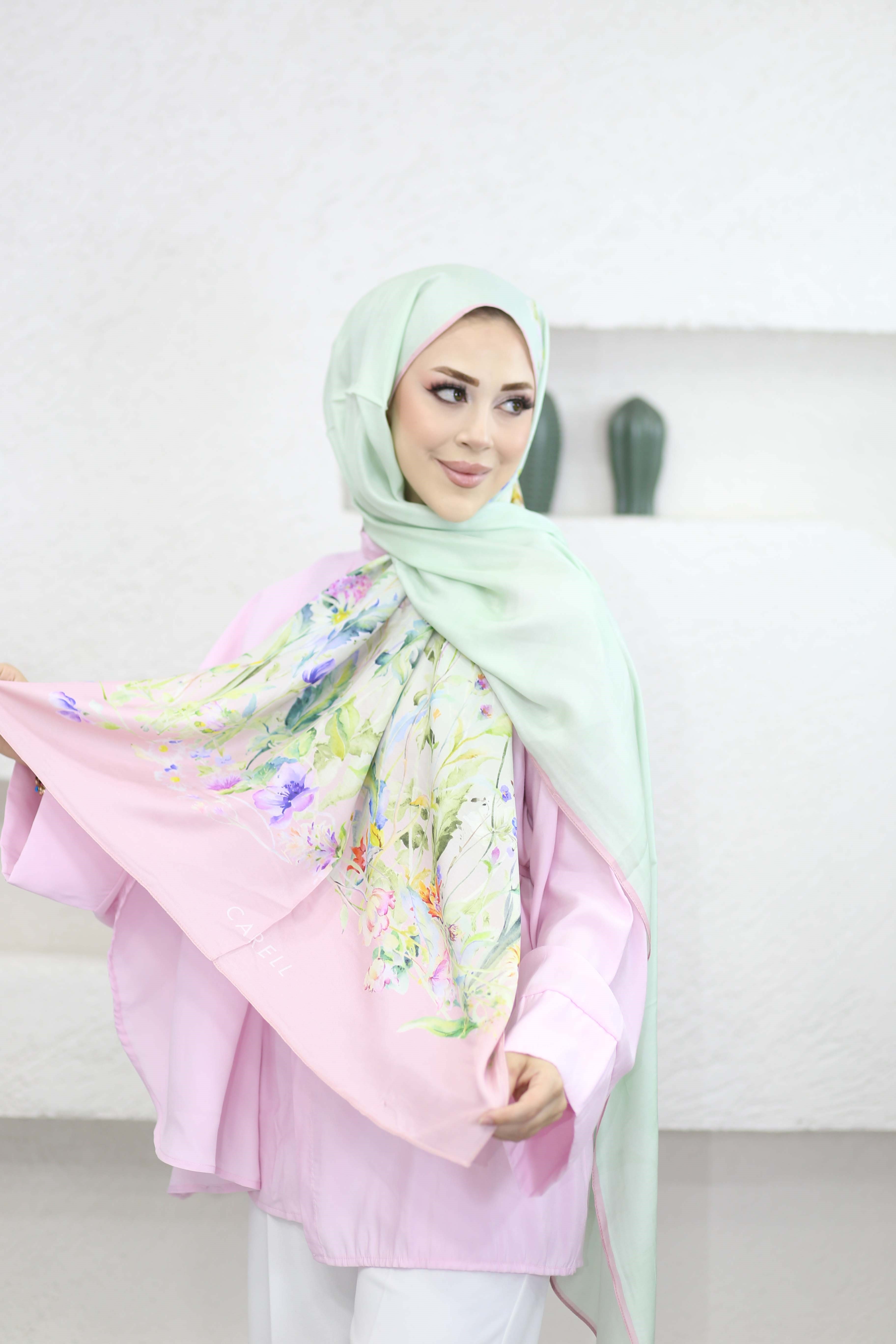 Rosalie İncira Viskon Şal Mint 4331