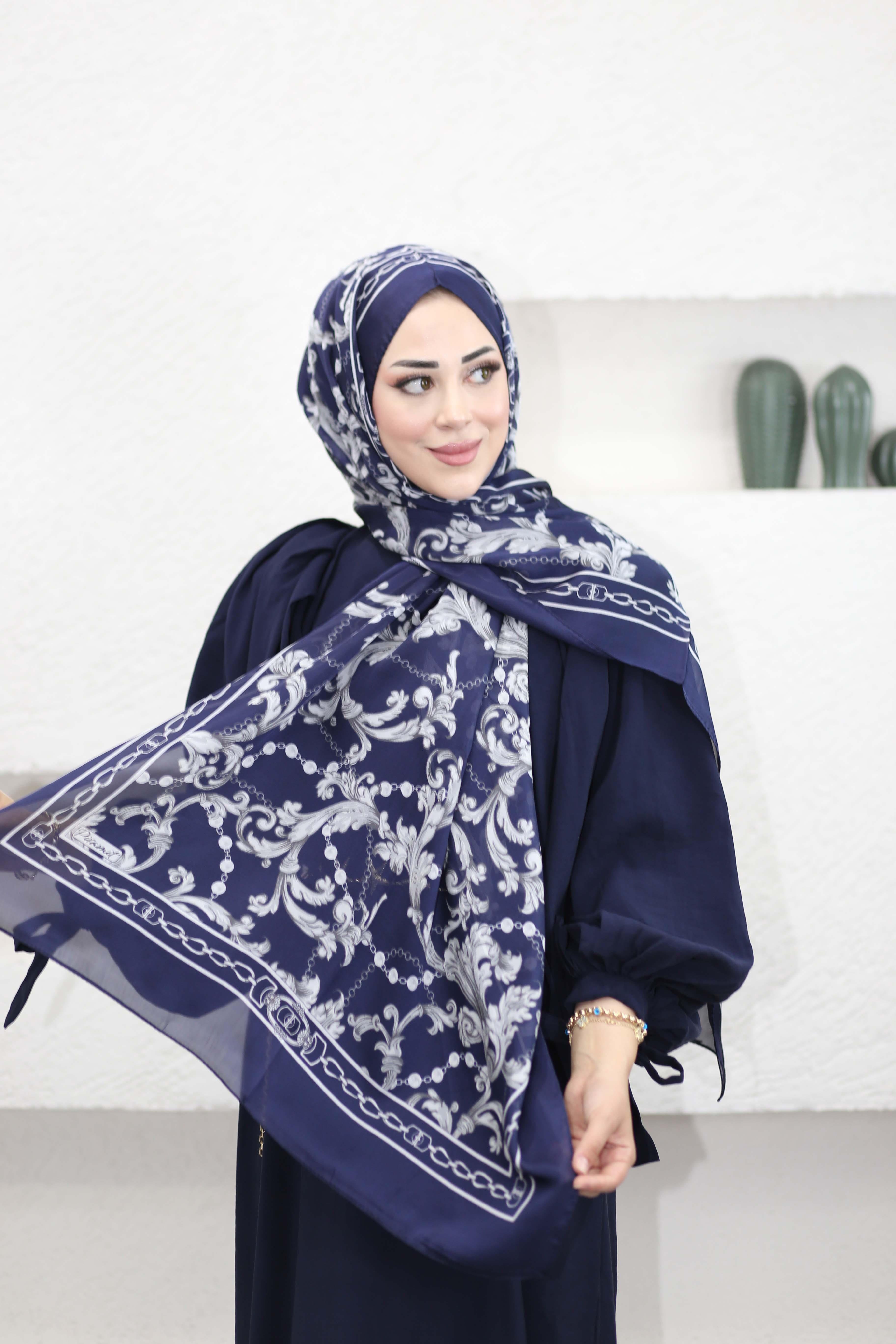 Versace Şal Lacivert 5061