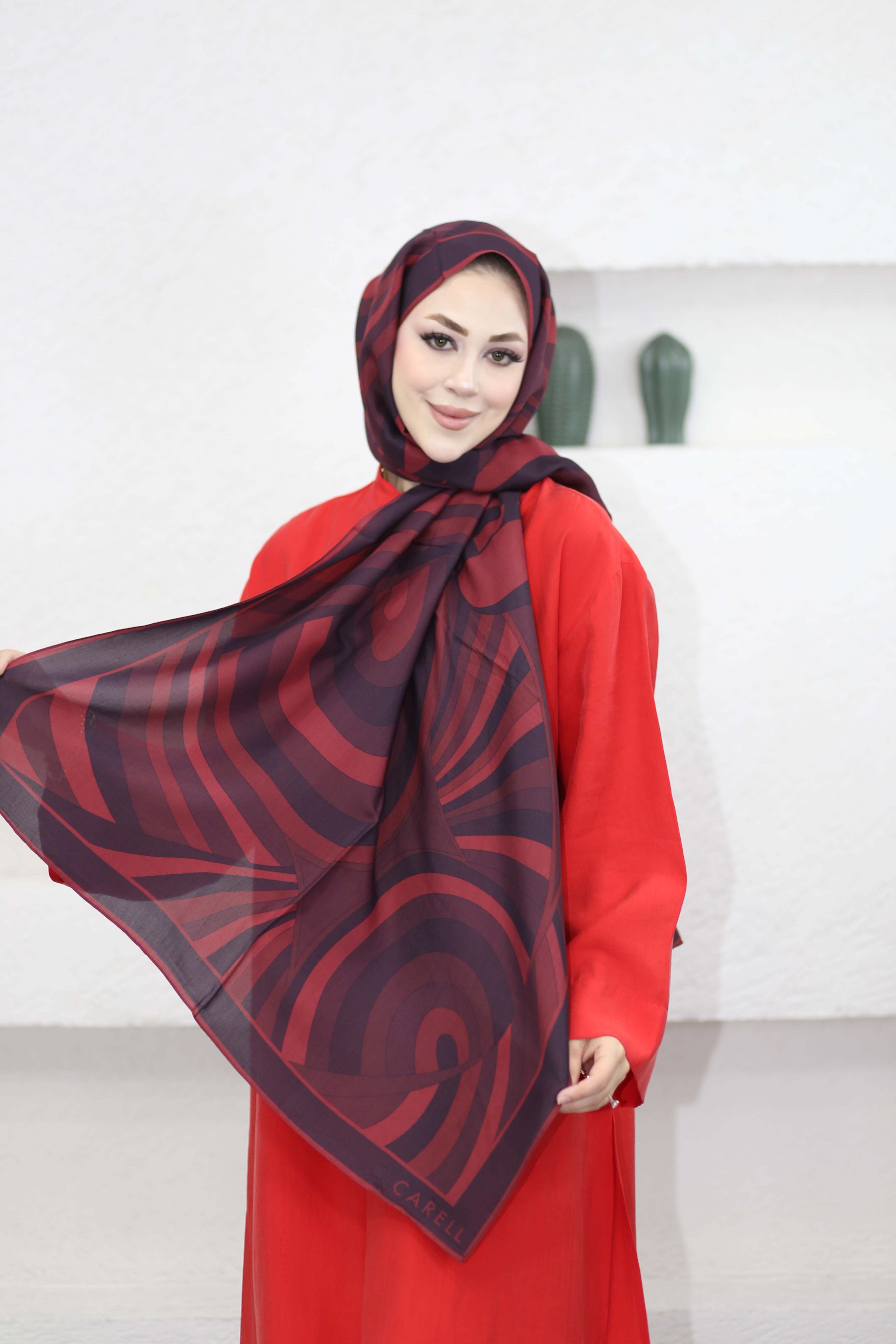 Morino Floş Şal Bordo 3221