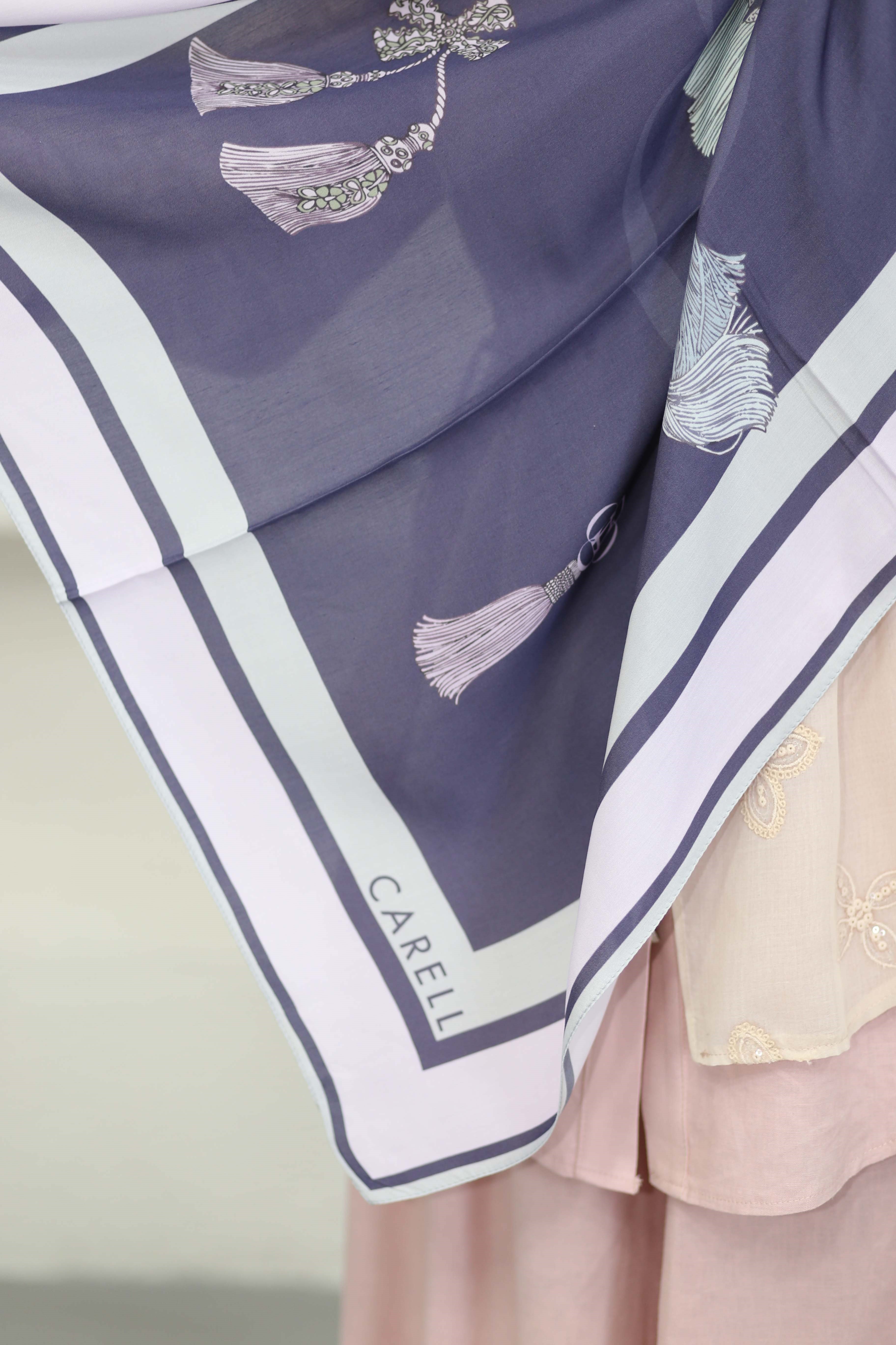 Tassel Floş Şal Mor 6772