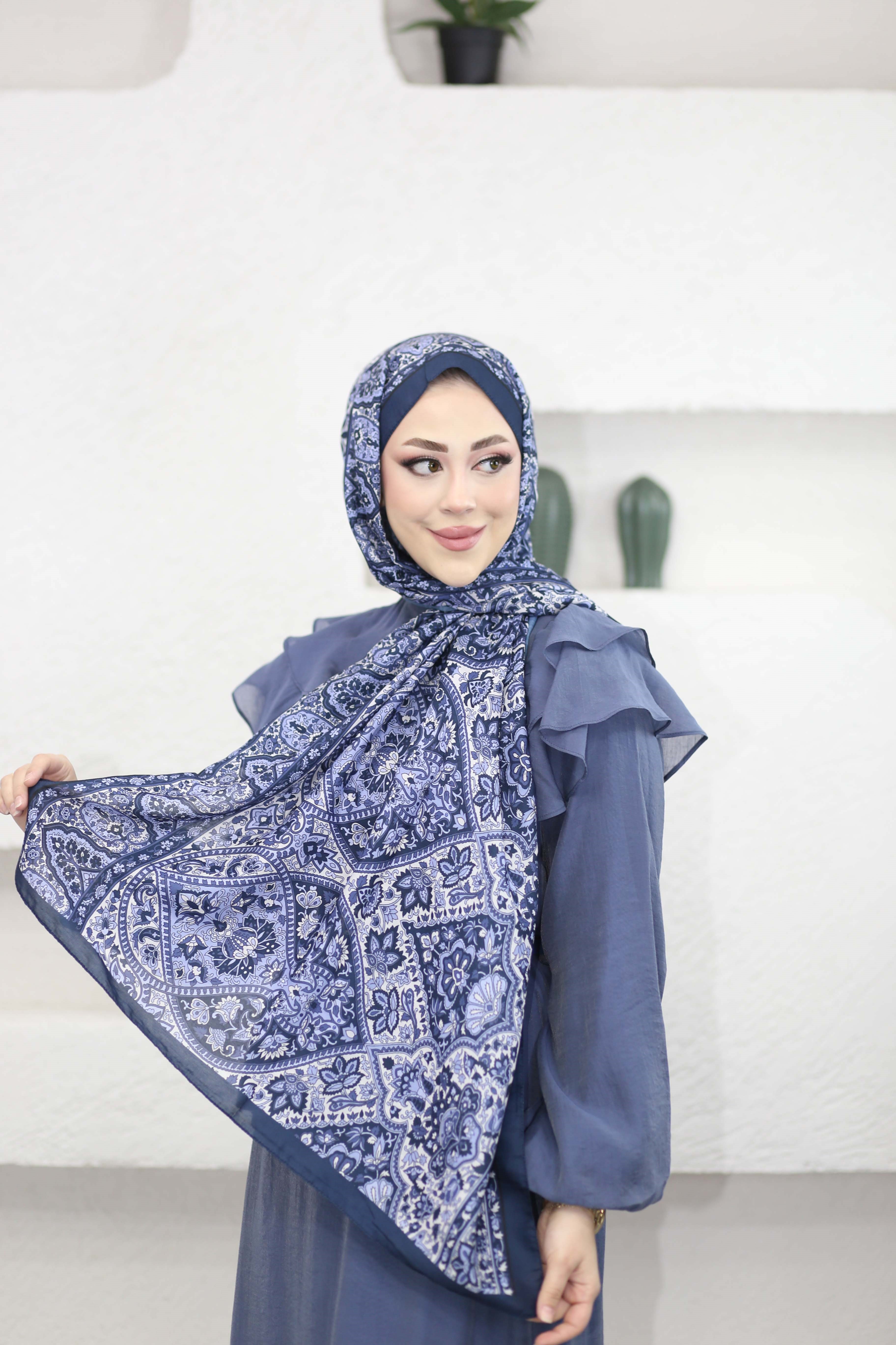 Bloom Şal Lacivert 7011