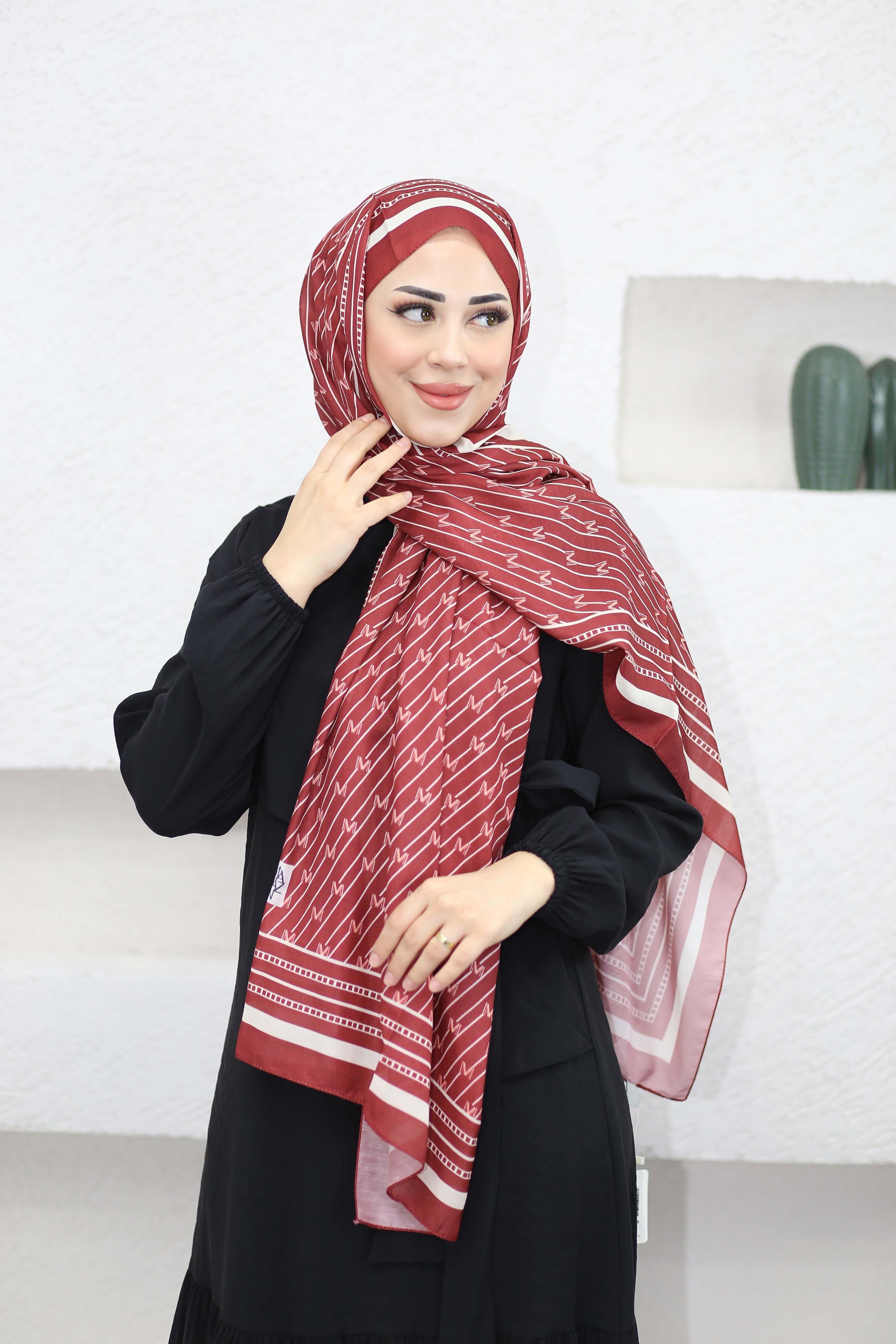 M Logolu Şal Bordo 5000