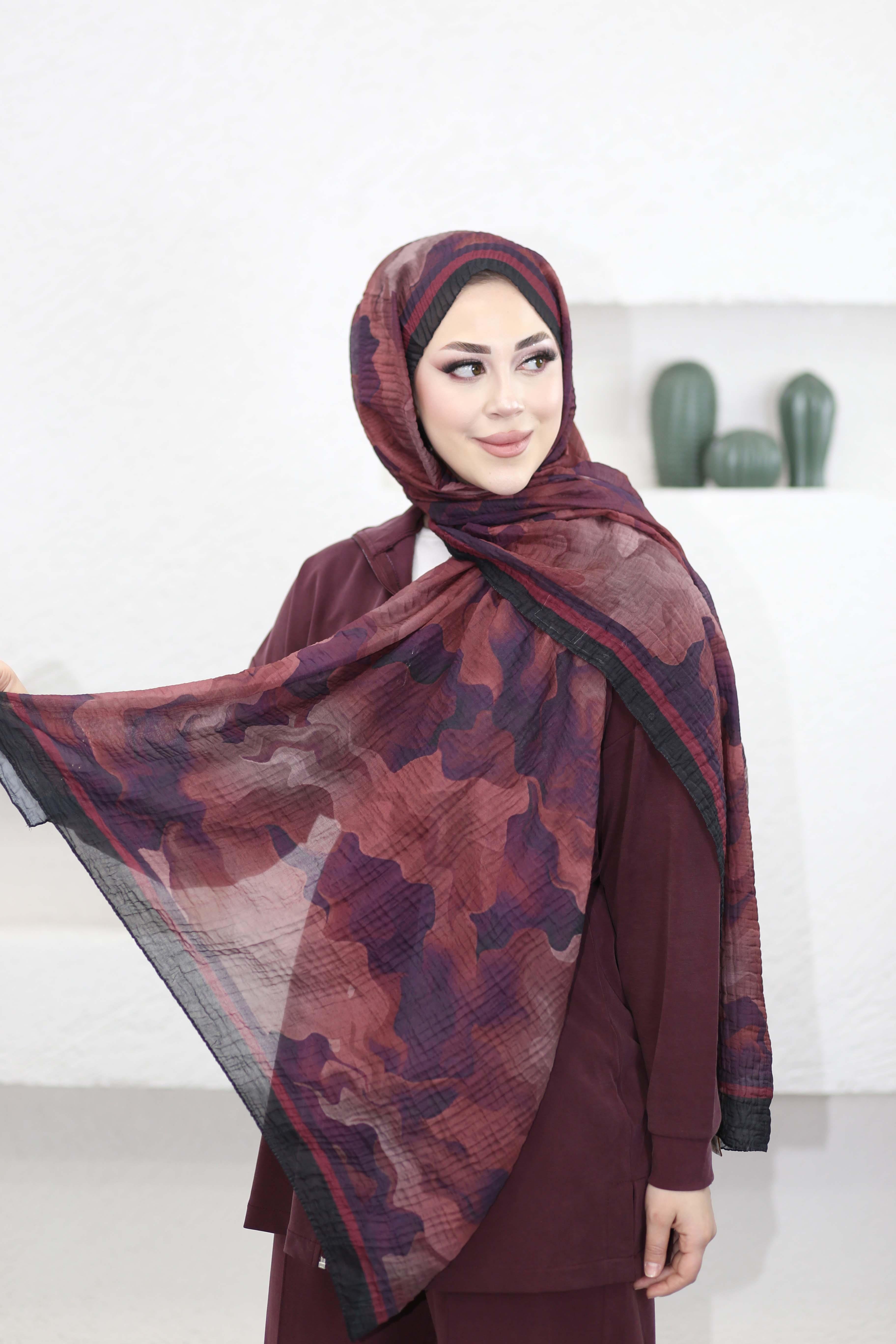 Bella Müslin Şal Bordo 1511