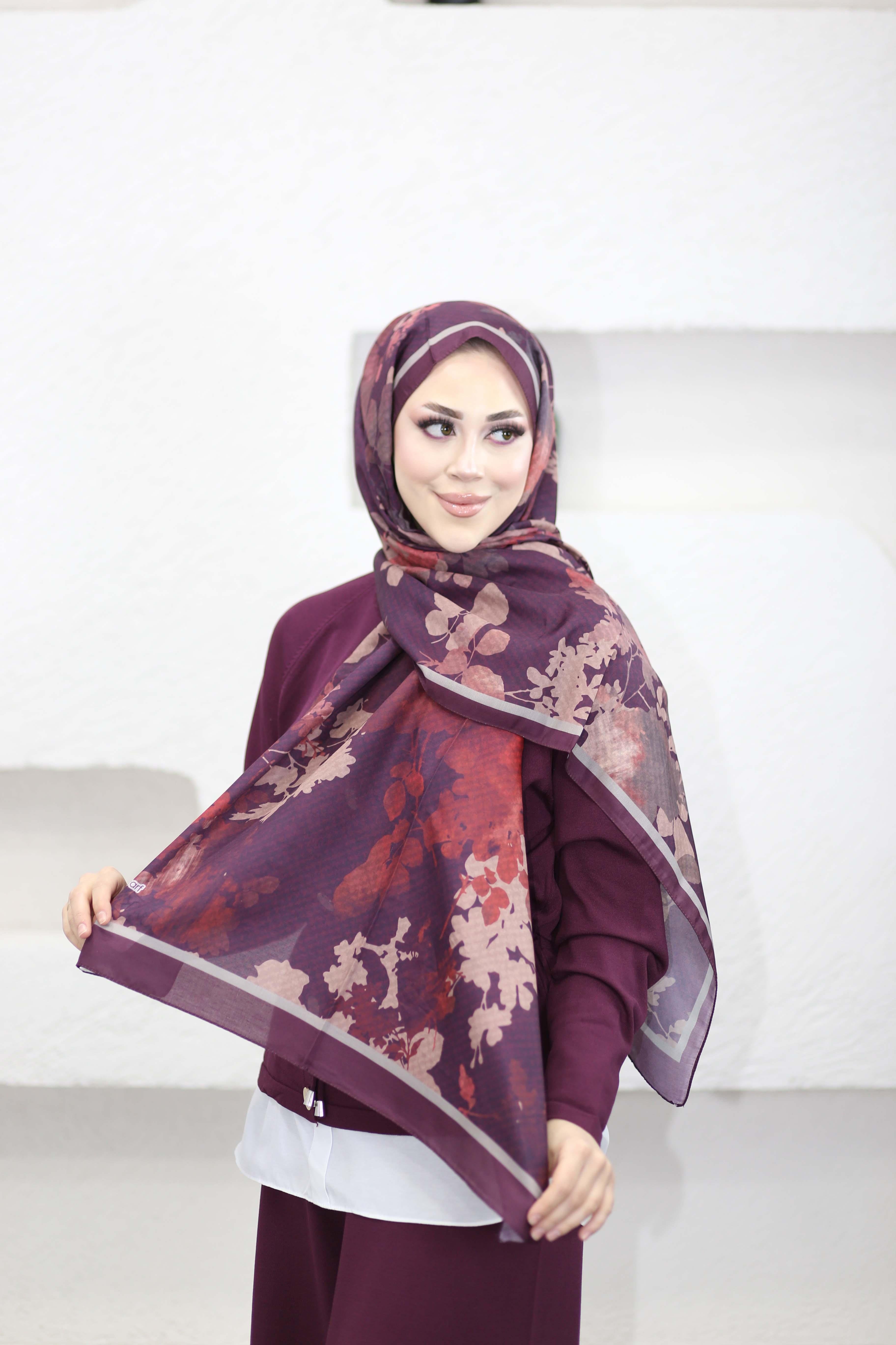 Bahar Desen Şal Mor 4011