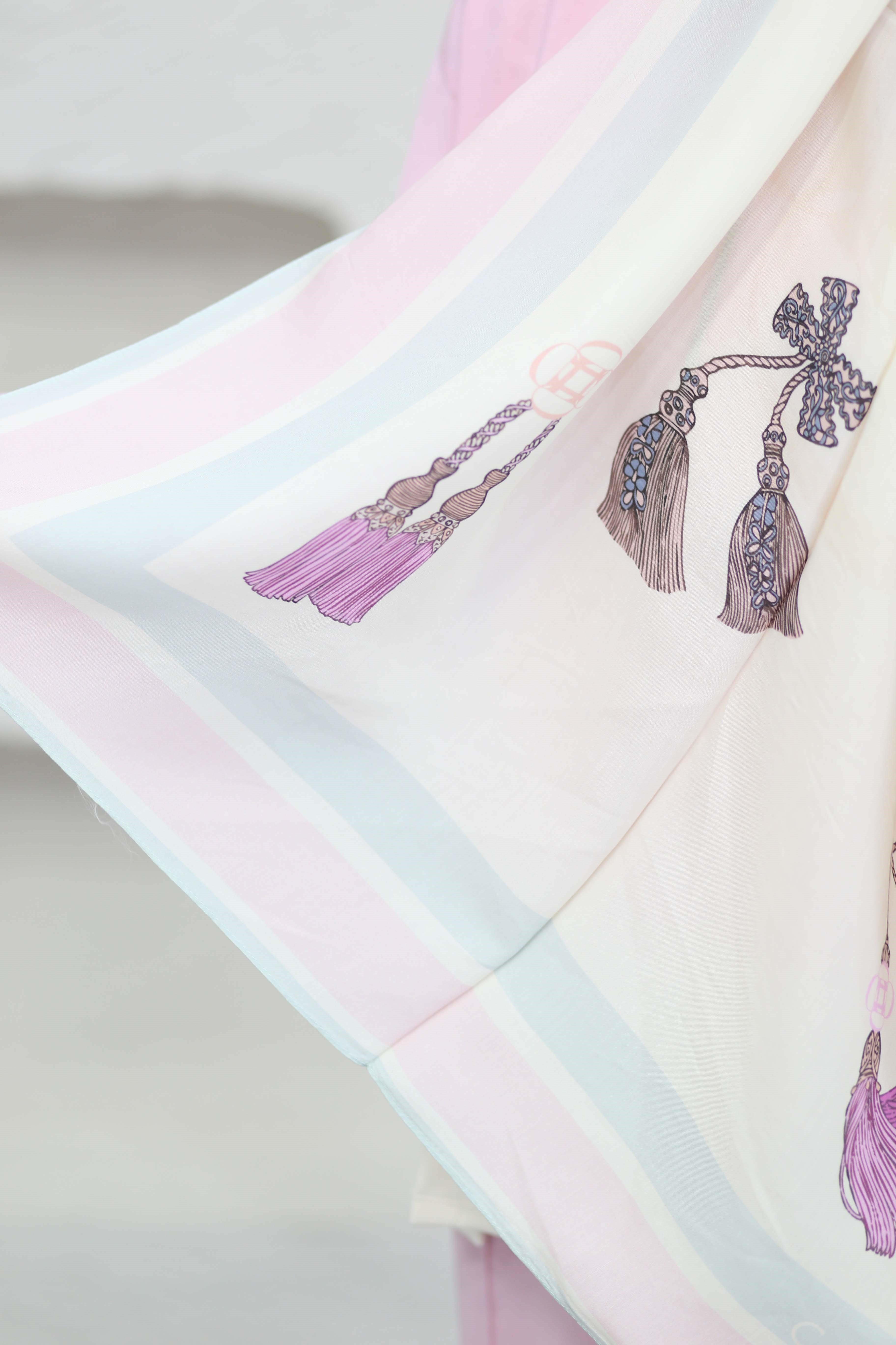 Tassel Floş Şal Ekru 6772