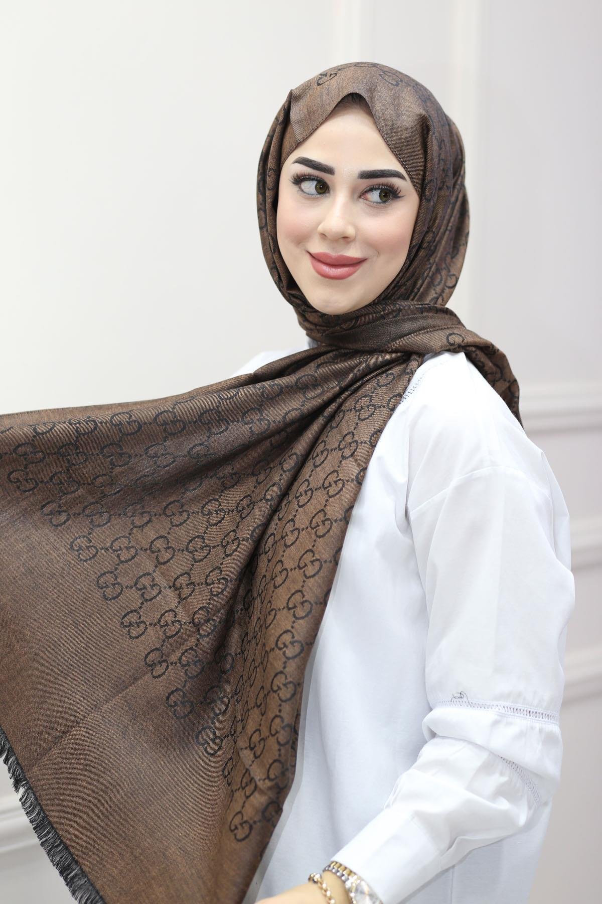 Gucci Desen Şal Taba 1867
