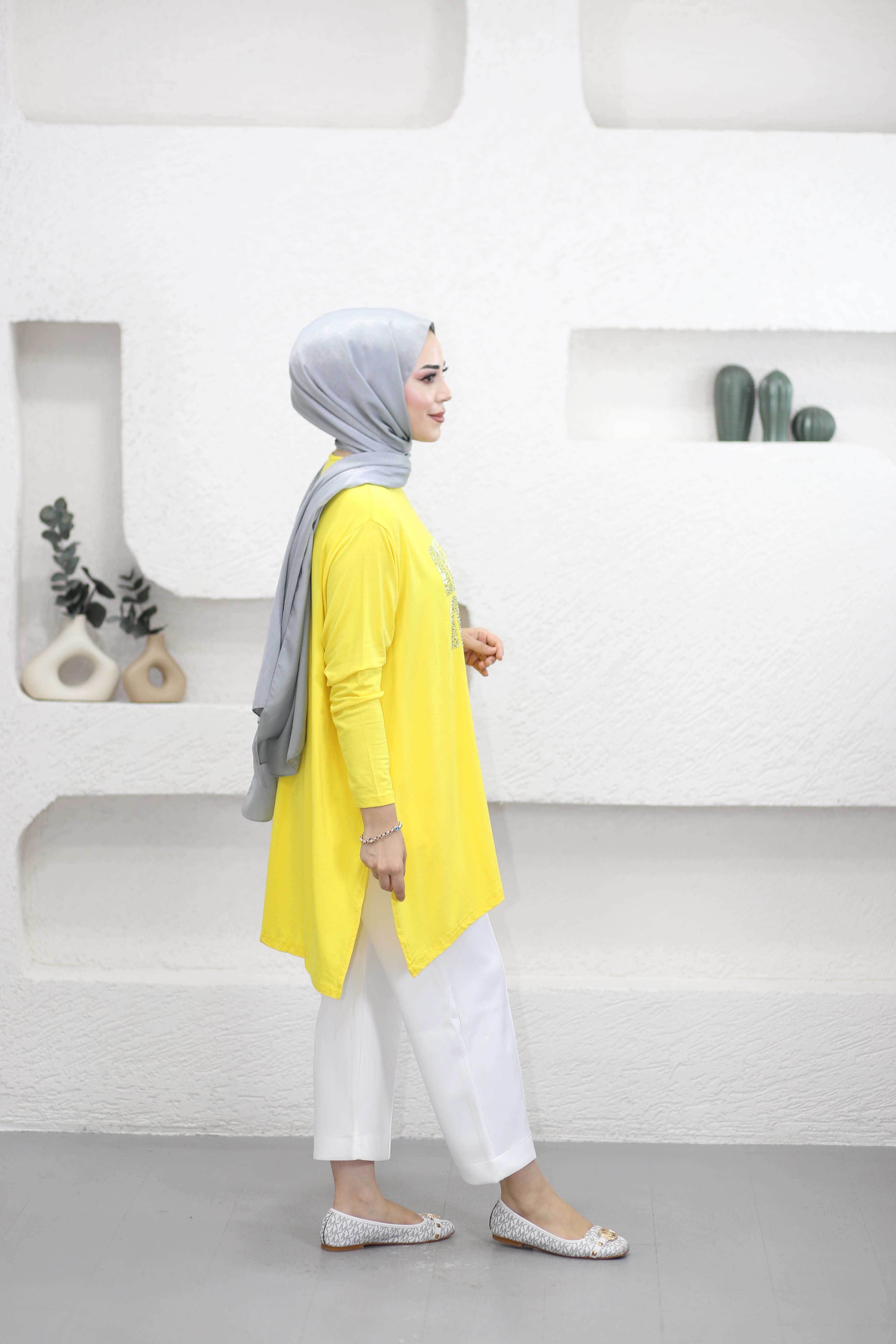 Mıu Taşlı Tunik Sarı 24277