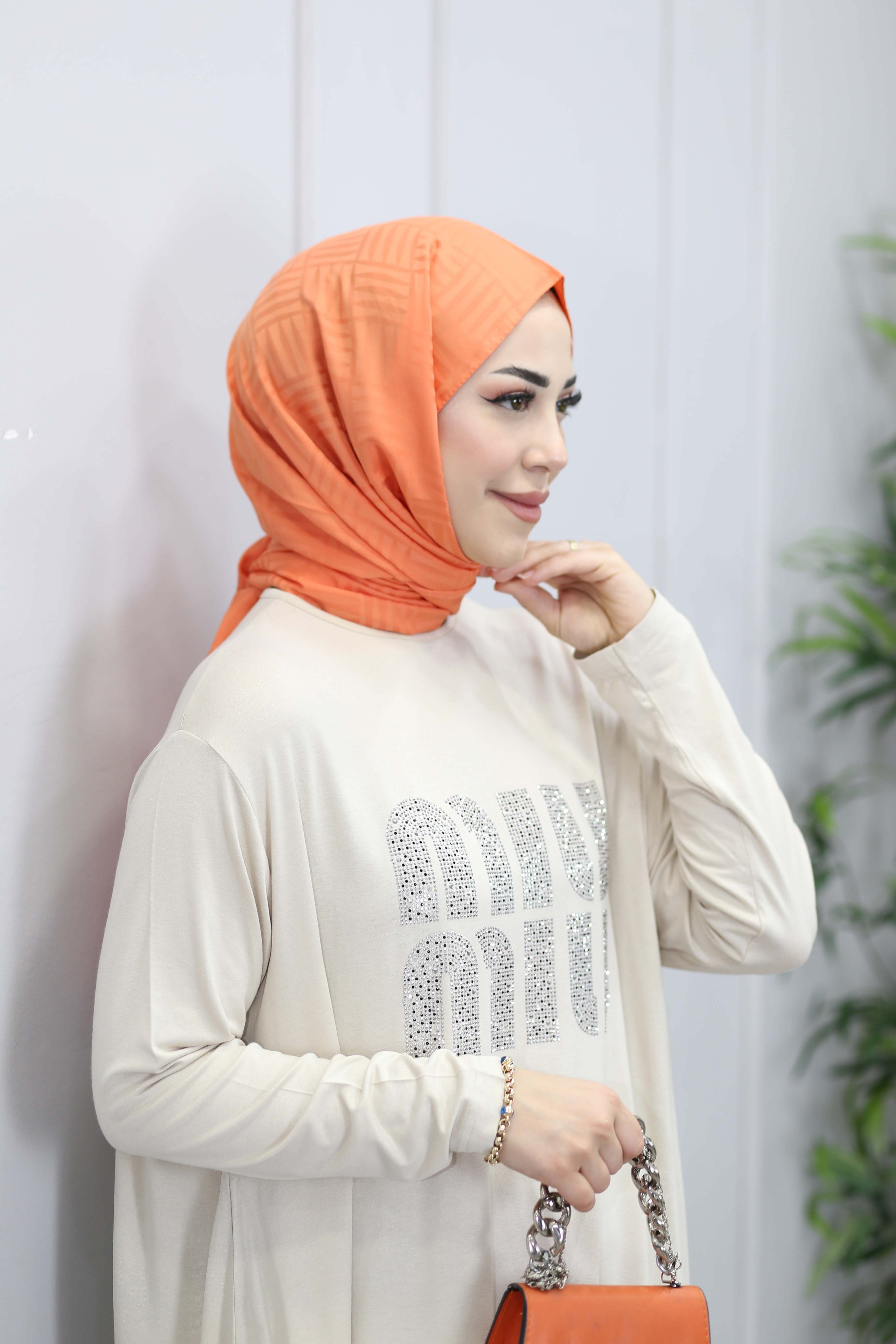 Mıu Taşlı Tunik Bej 24277