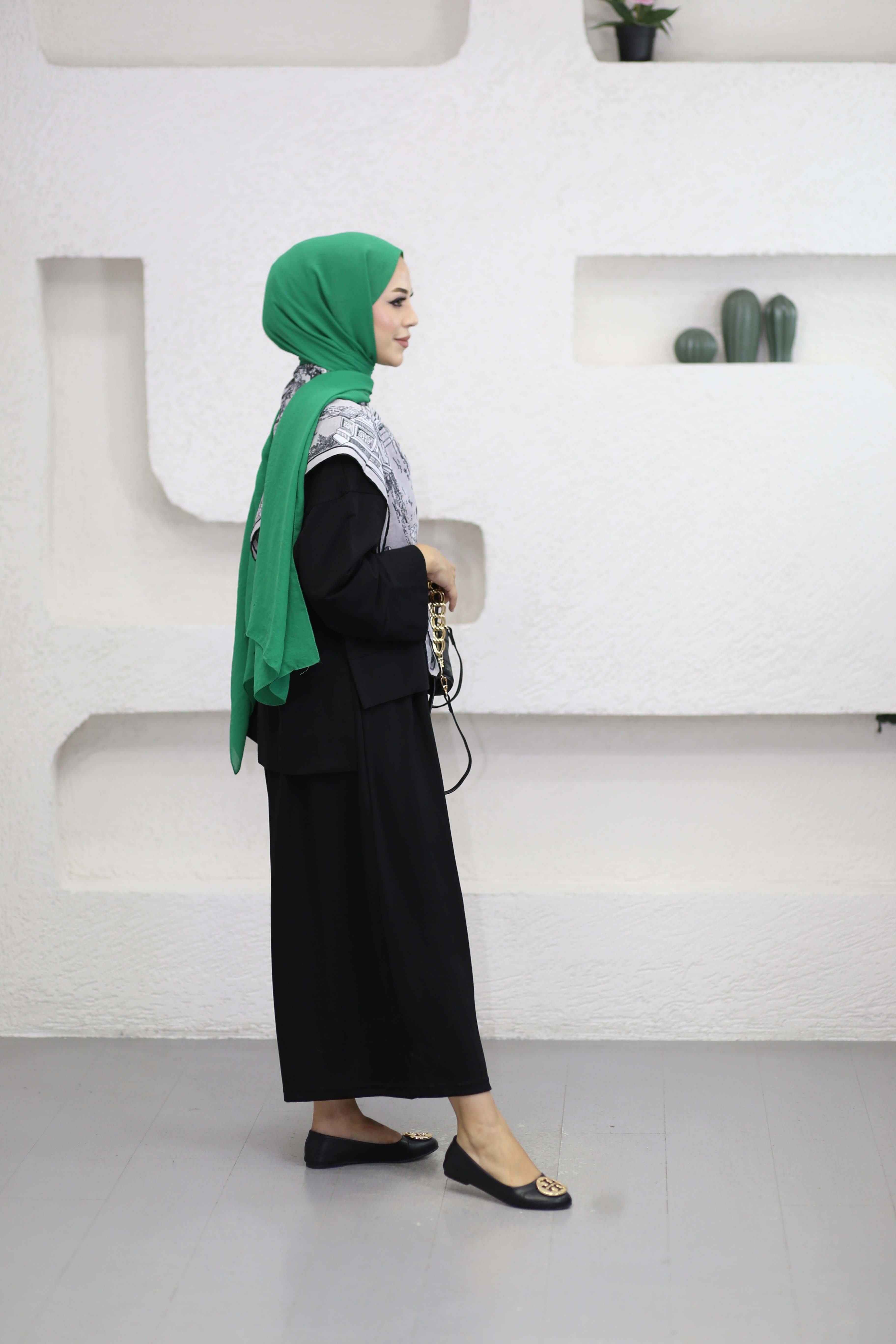 Yırtmaçlı Basıc Sweat Siyah 32560