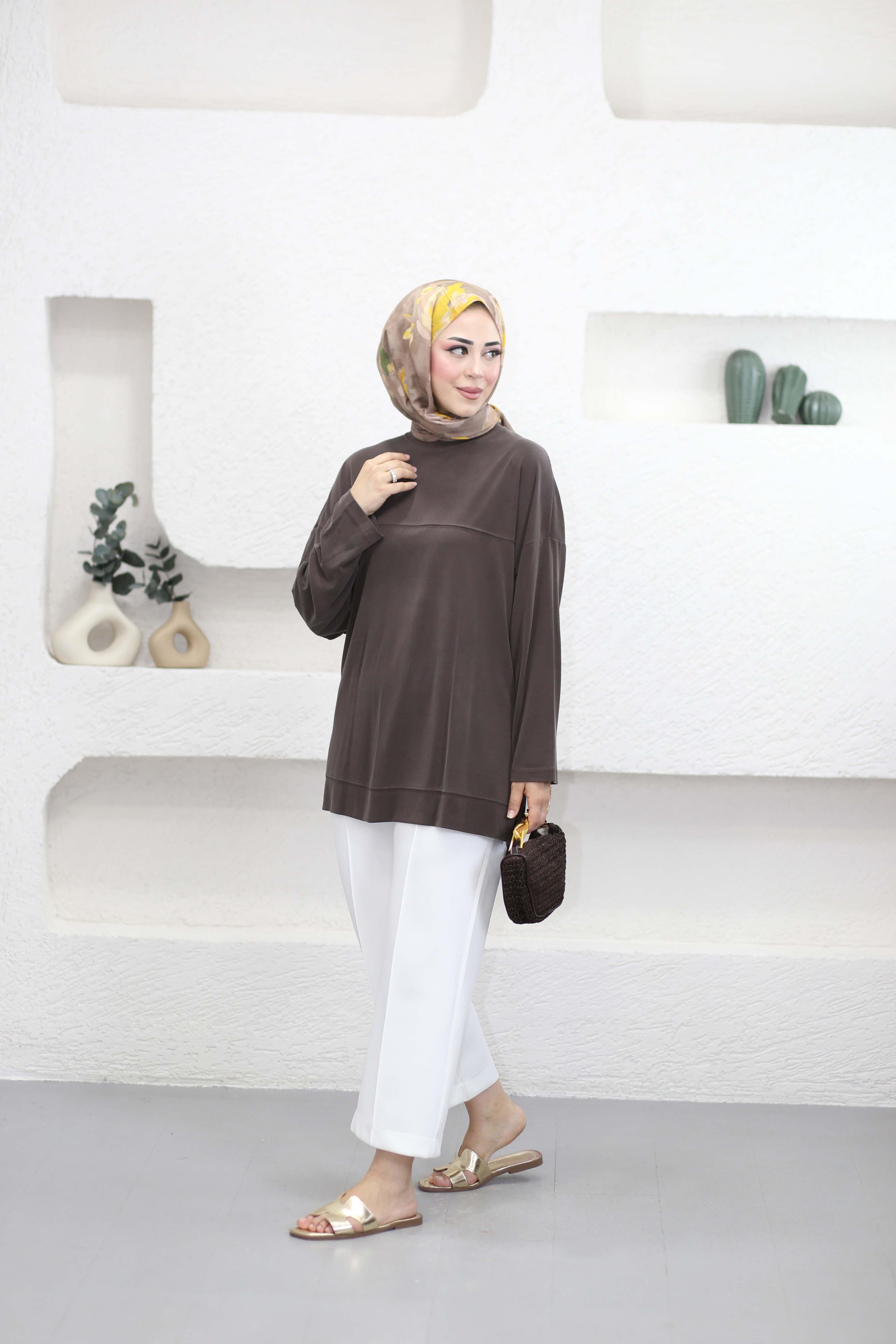 Yarasa Kol Modal Sweat Kahverengi 35341