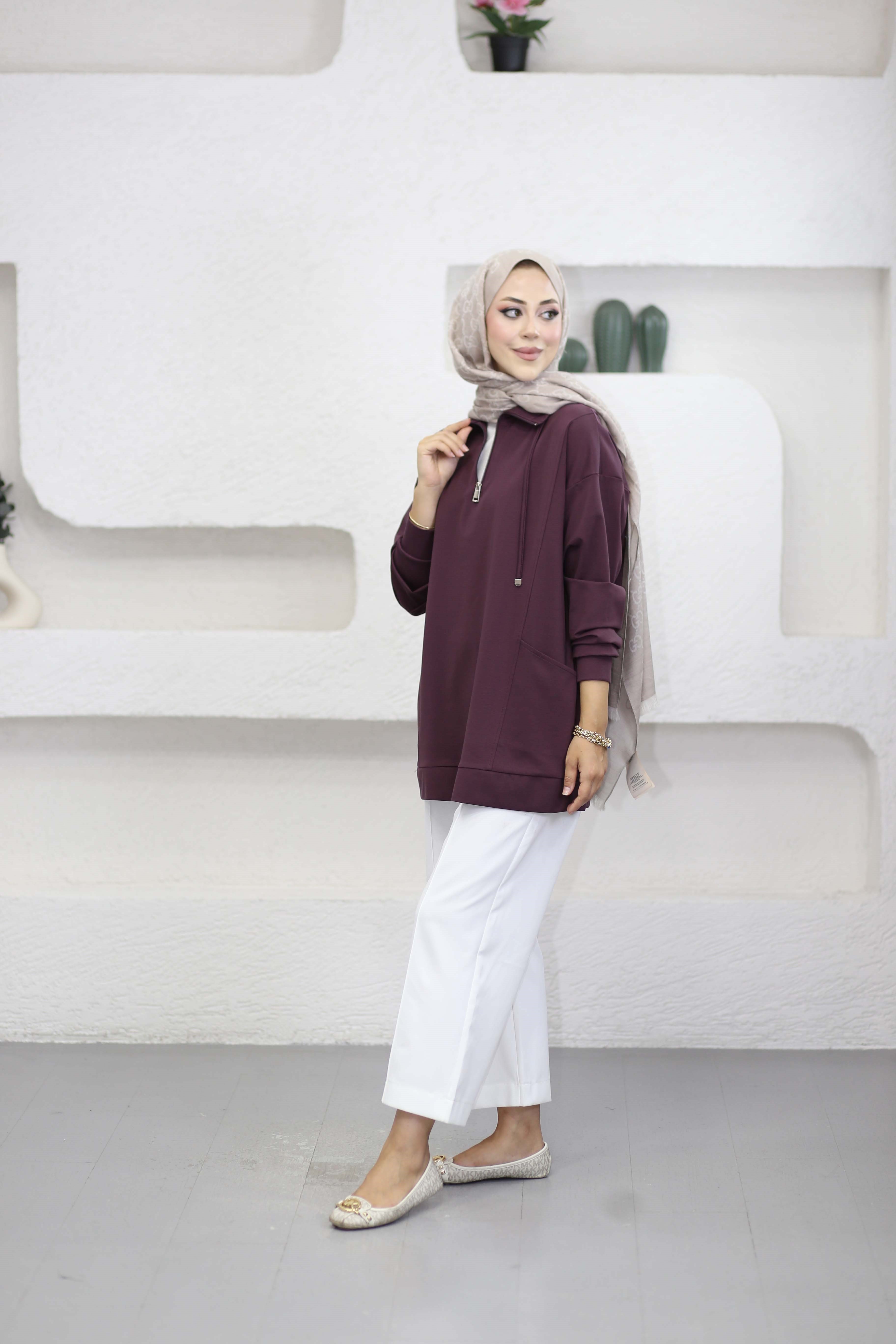 Yan Cepli Sweat Bordo 4523