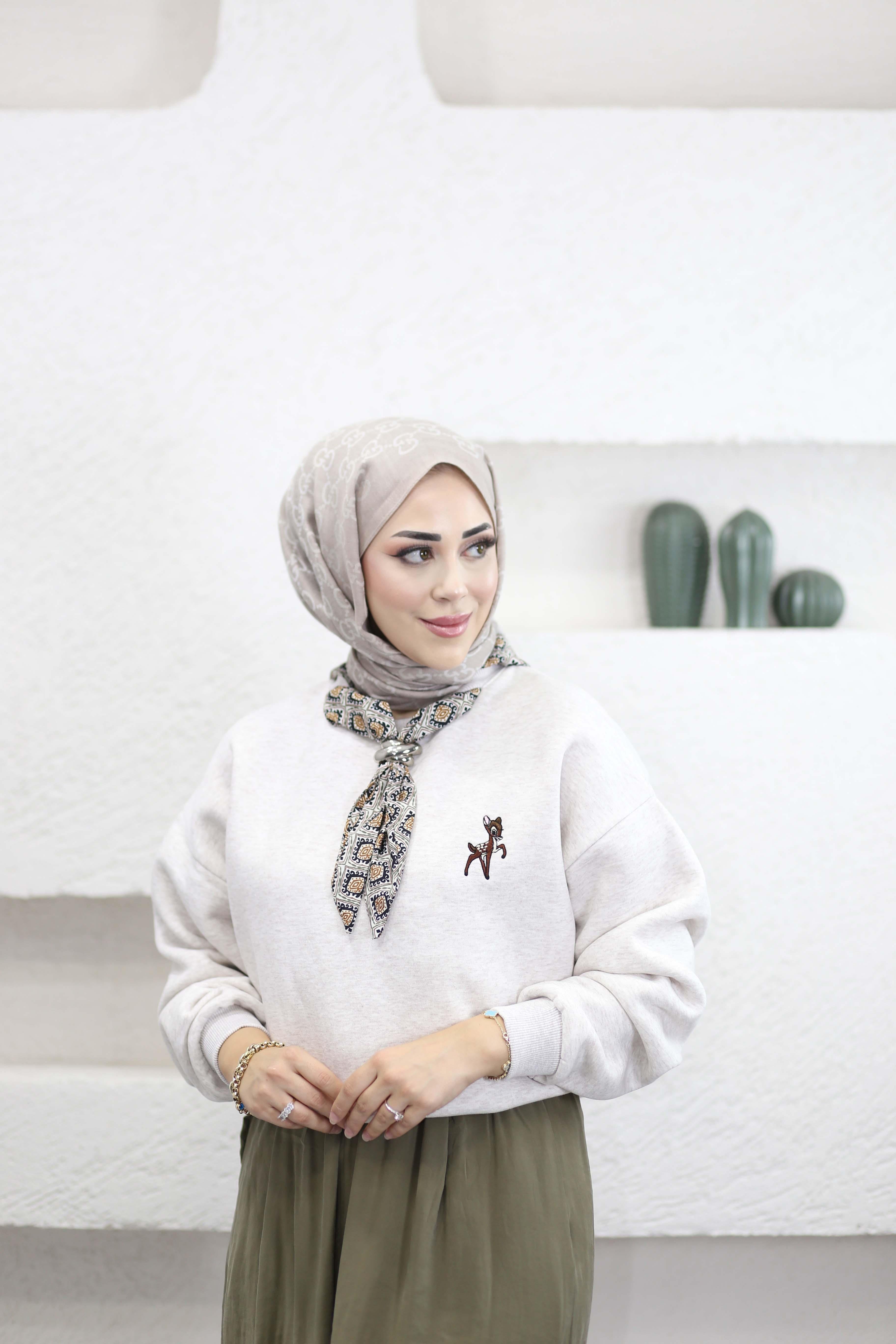 Fularlı Sweat Taş 0909