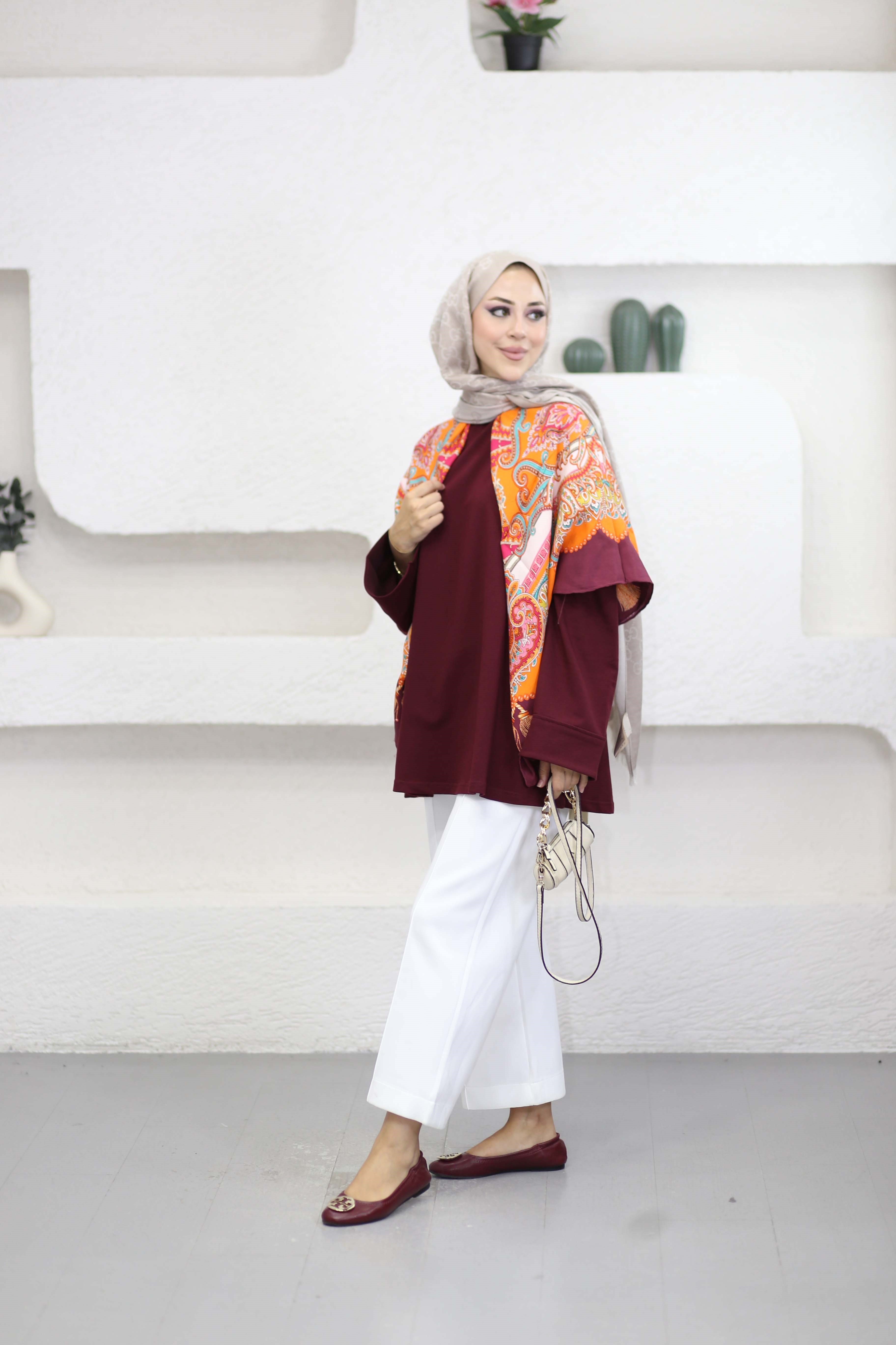 Dikiş Detaylı Sweat Bordo 3068