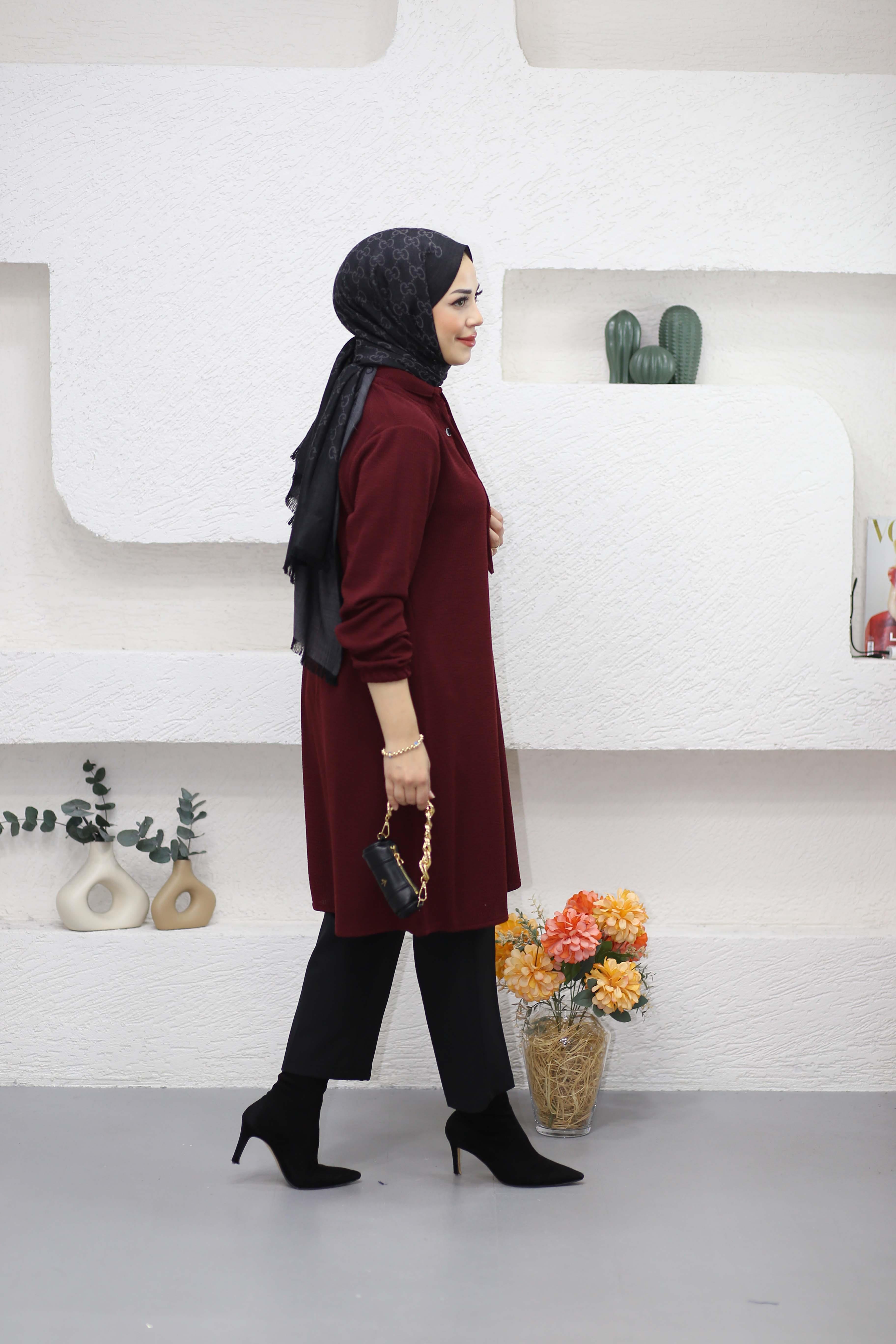 Fitilli Tunik Bordo 8764
