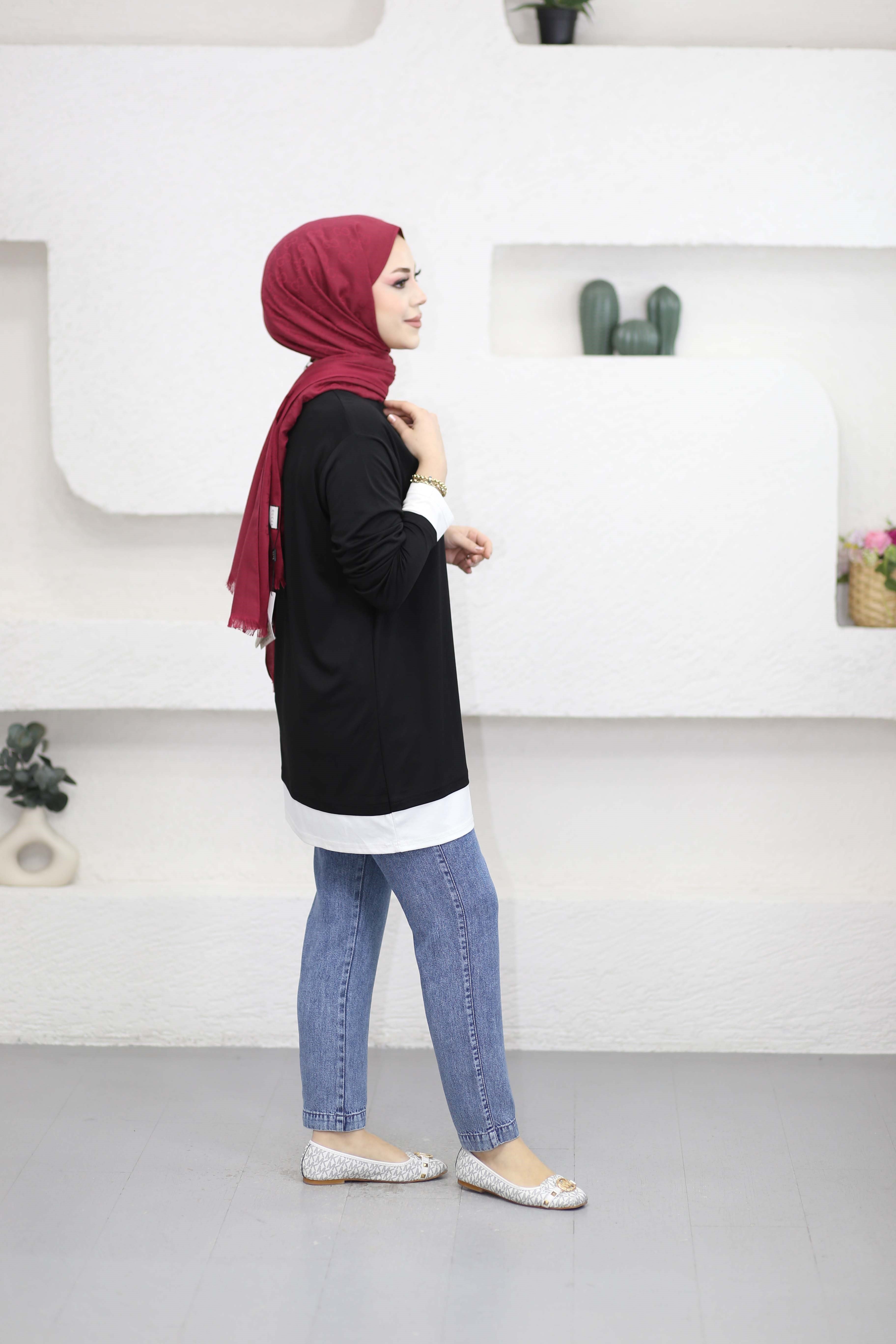 Basıc Penye Tunik Siyah 6447