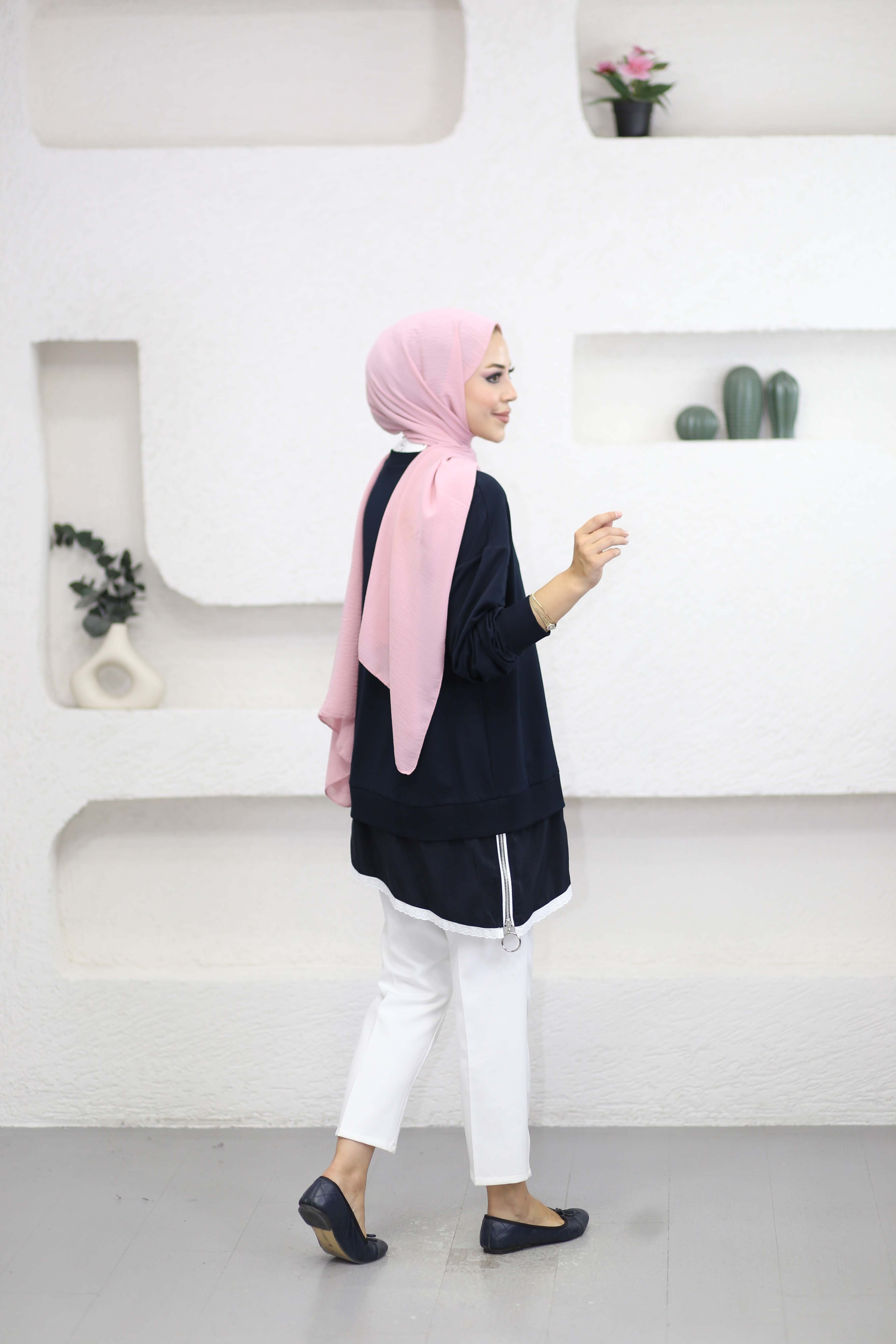 Olivie Sweat Lacivert 10818