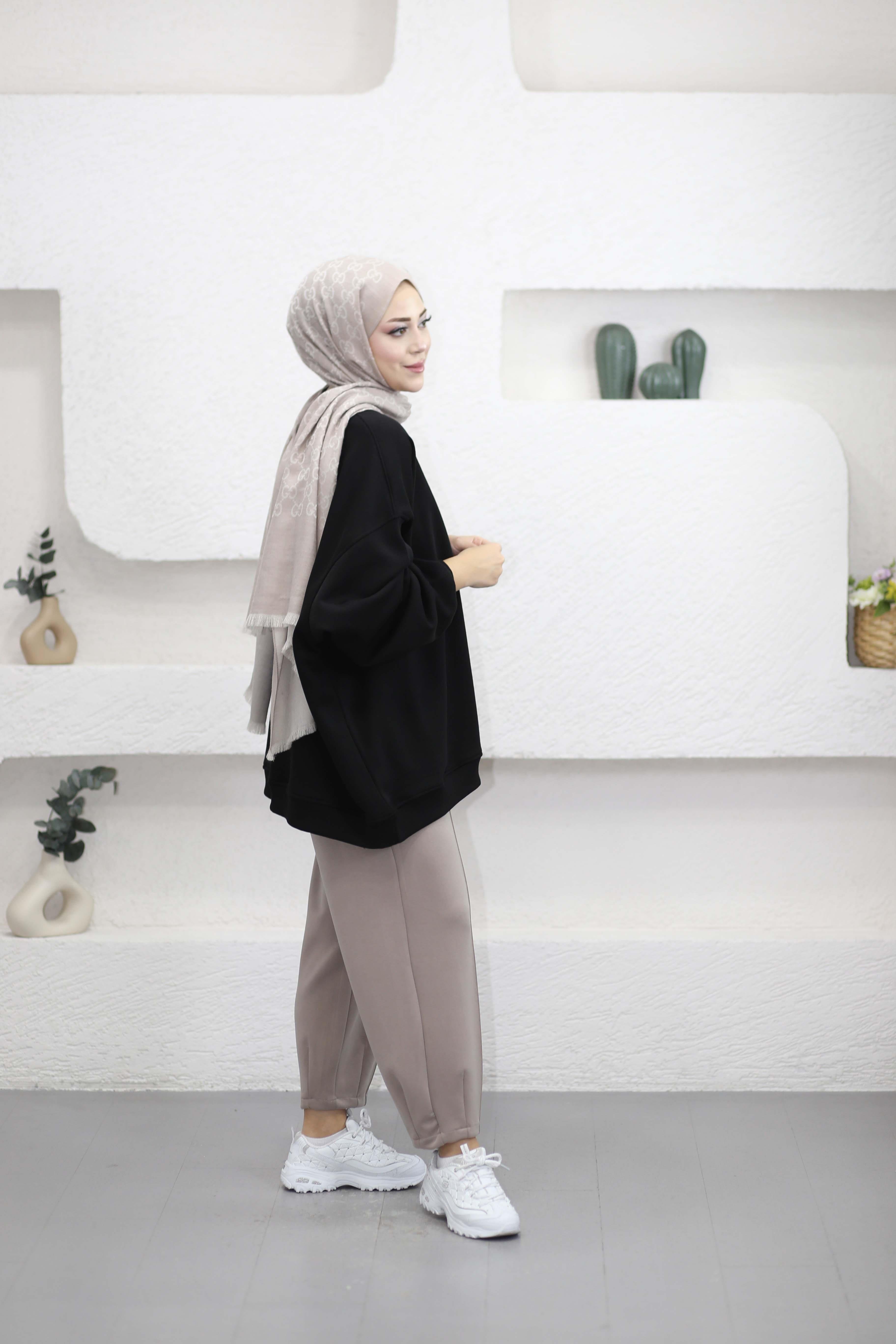 Oversize Sweat Siyah 5334
